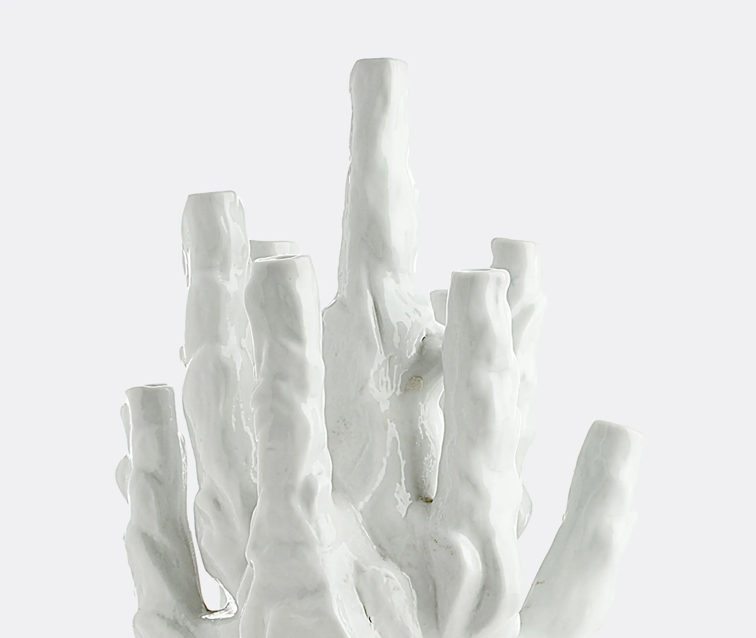 Small Coral Vase - White, Porcelain