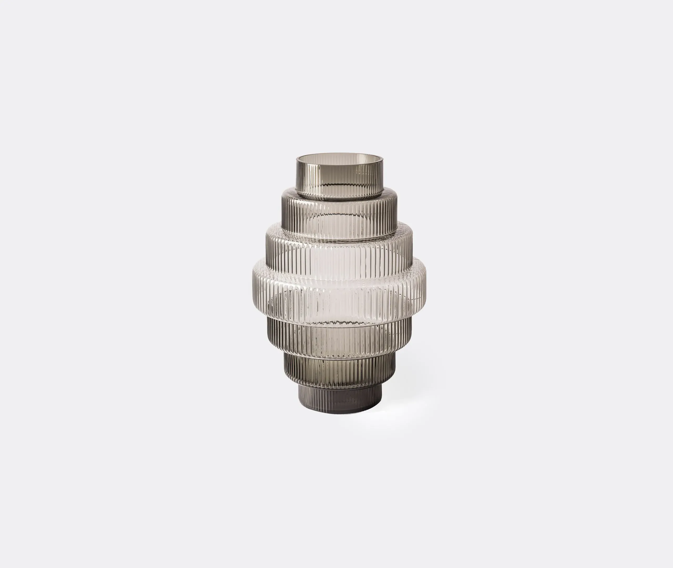 Small Steps Vase - Dark Grey, Glass image