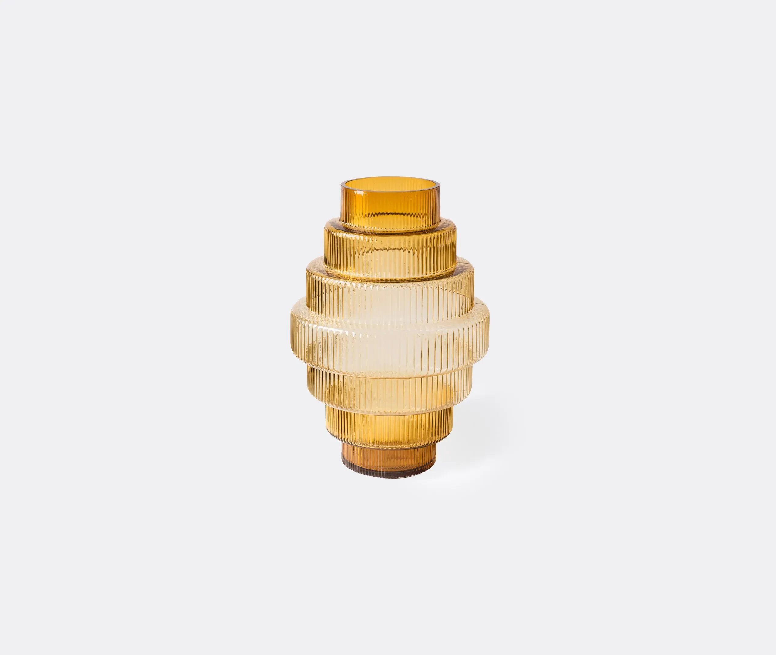 Small Steps Vase - Ocher, Mouth-Blown Glass image