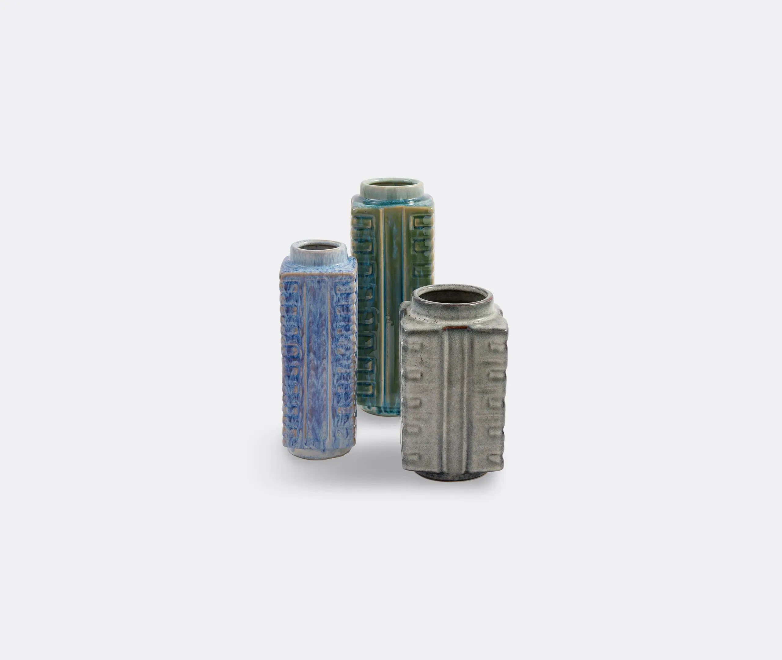 Small Vase Set of 3 - Multicolor, Ceramic