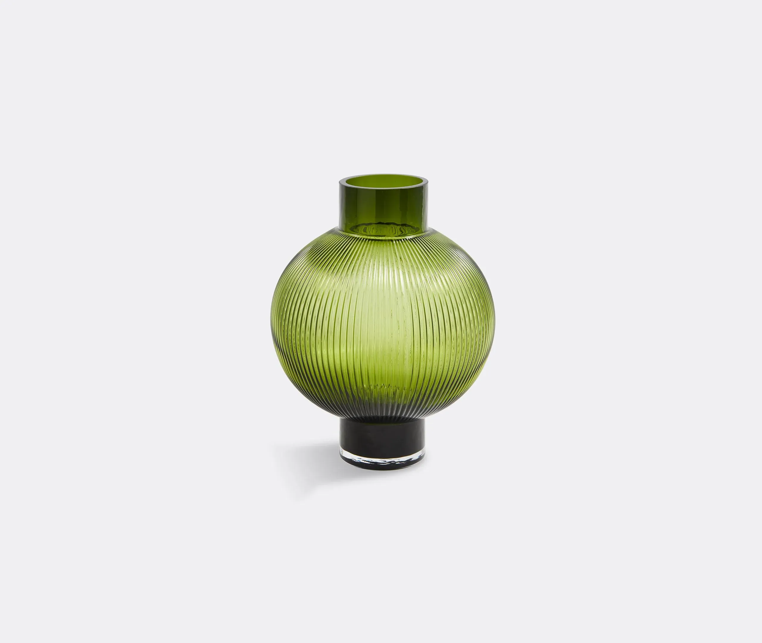 Spherical Vase with Textured Globe - Dark Green image