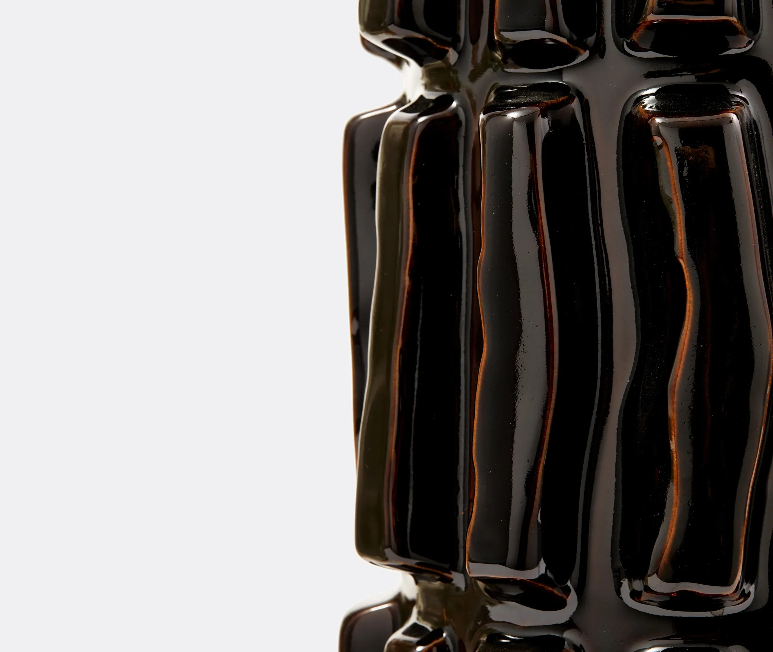 Structure Cylindrical Vase - Black alternate view