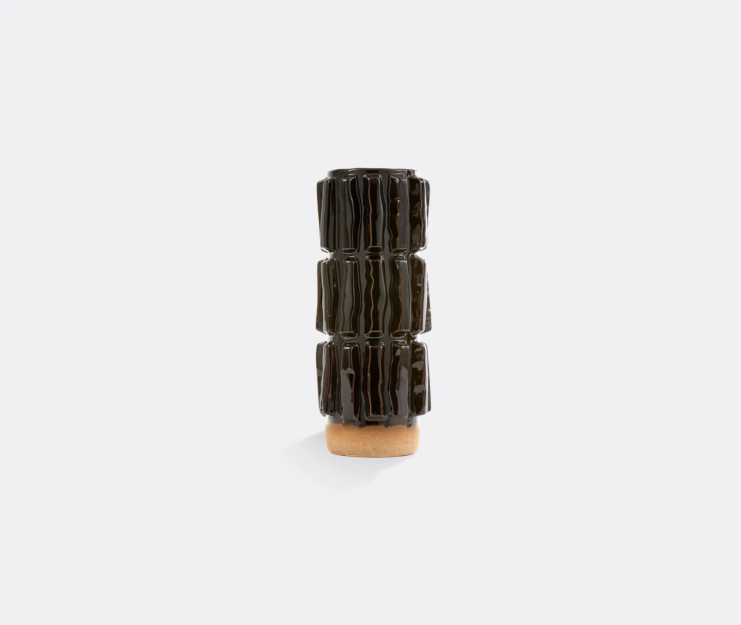 Structure Cylindrical Vase - Black