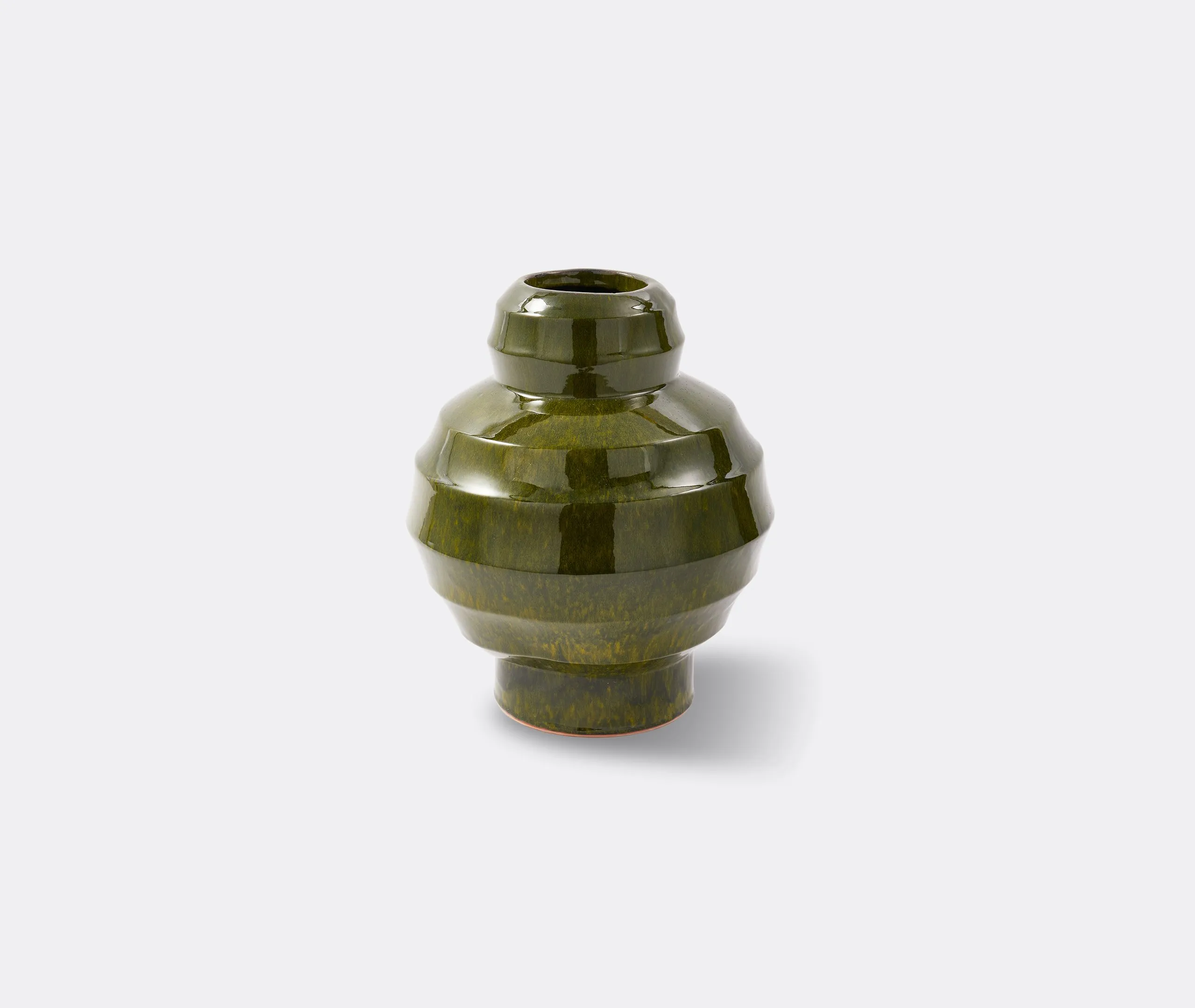 Sumo Round Plant Pot - Dark Green image