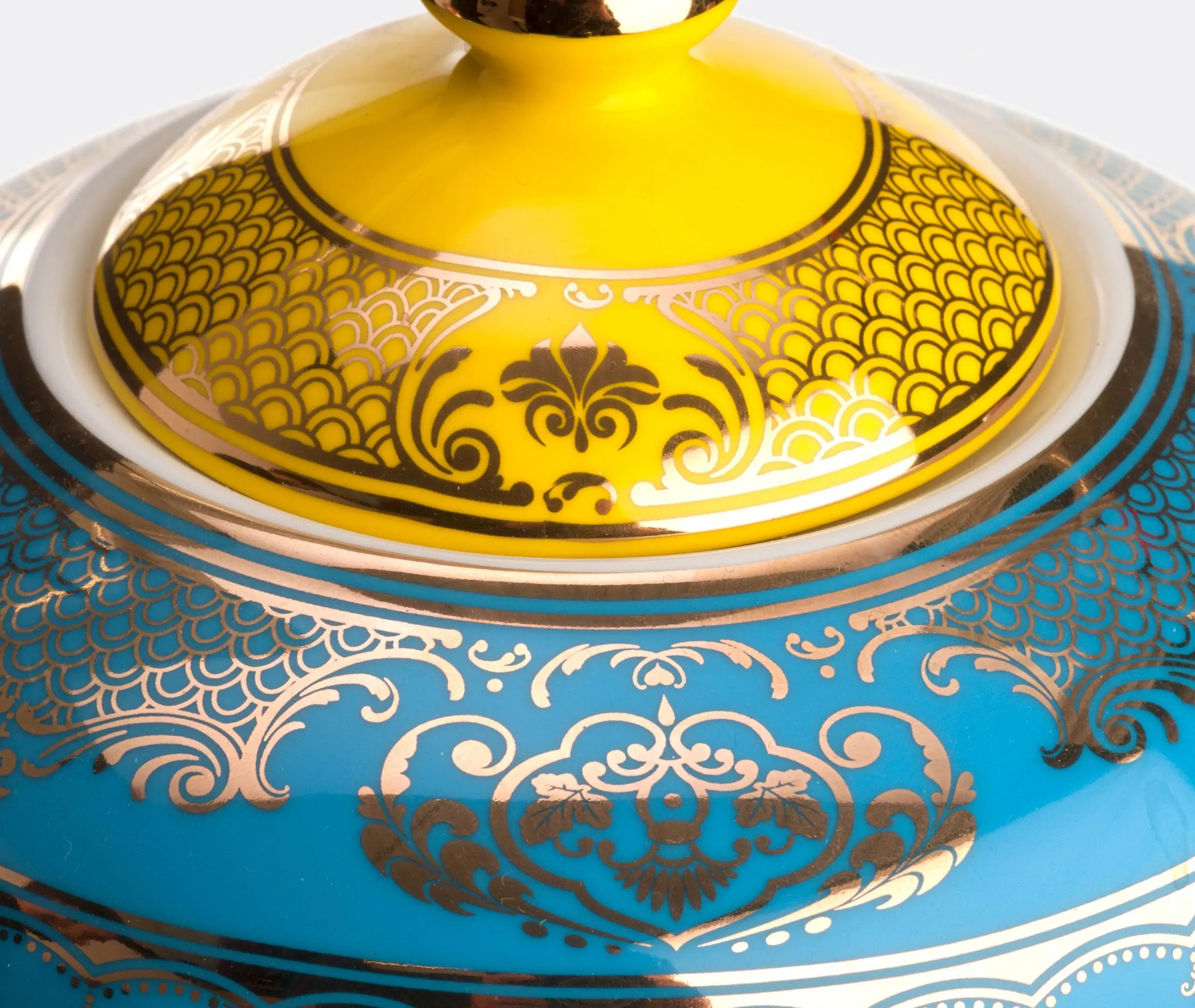 Teapot with Glazed Finish - Multicolor, Porcelain