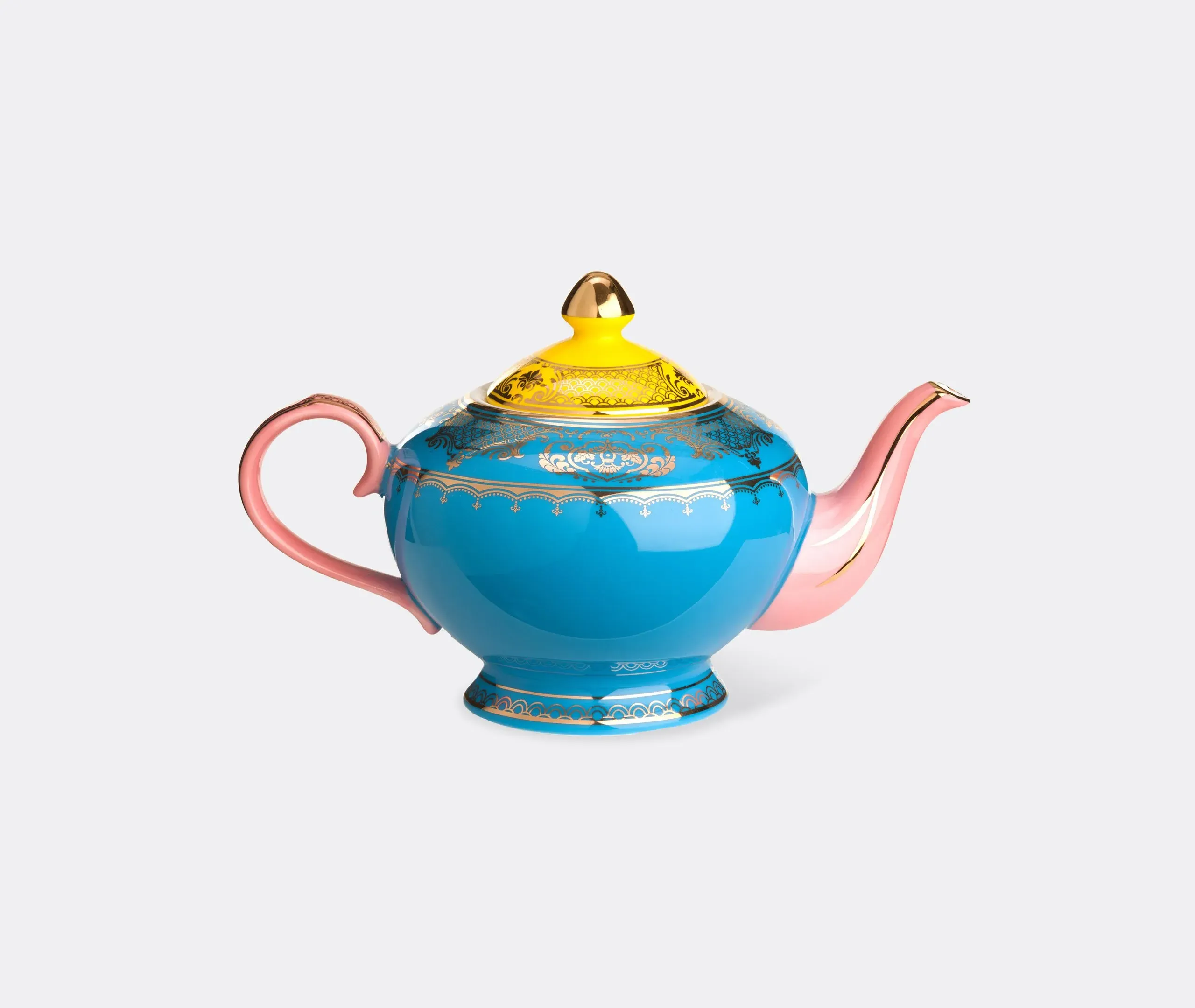 Teapot with Glazed Finish - Multicolor, Porcelain