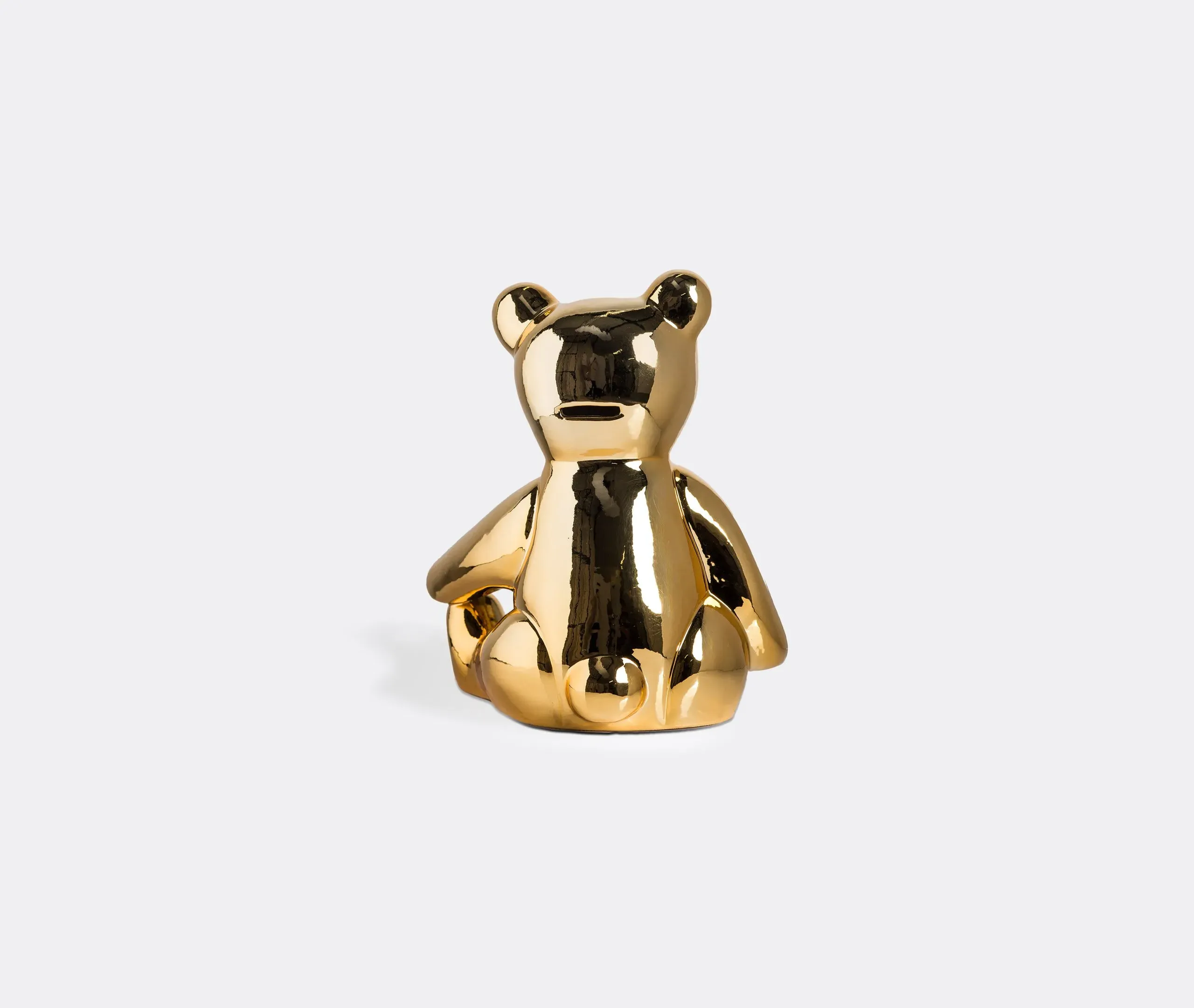 Teddy Moneybox - Gold, Porcelain
