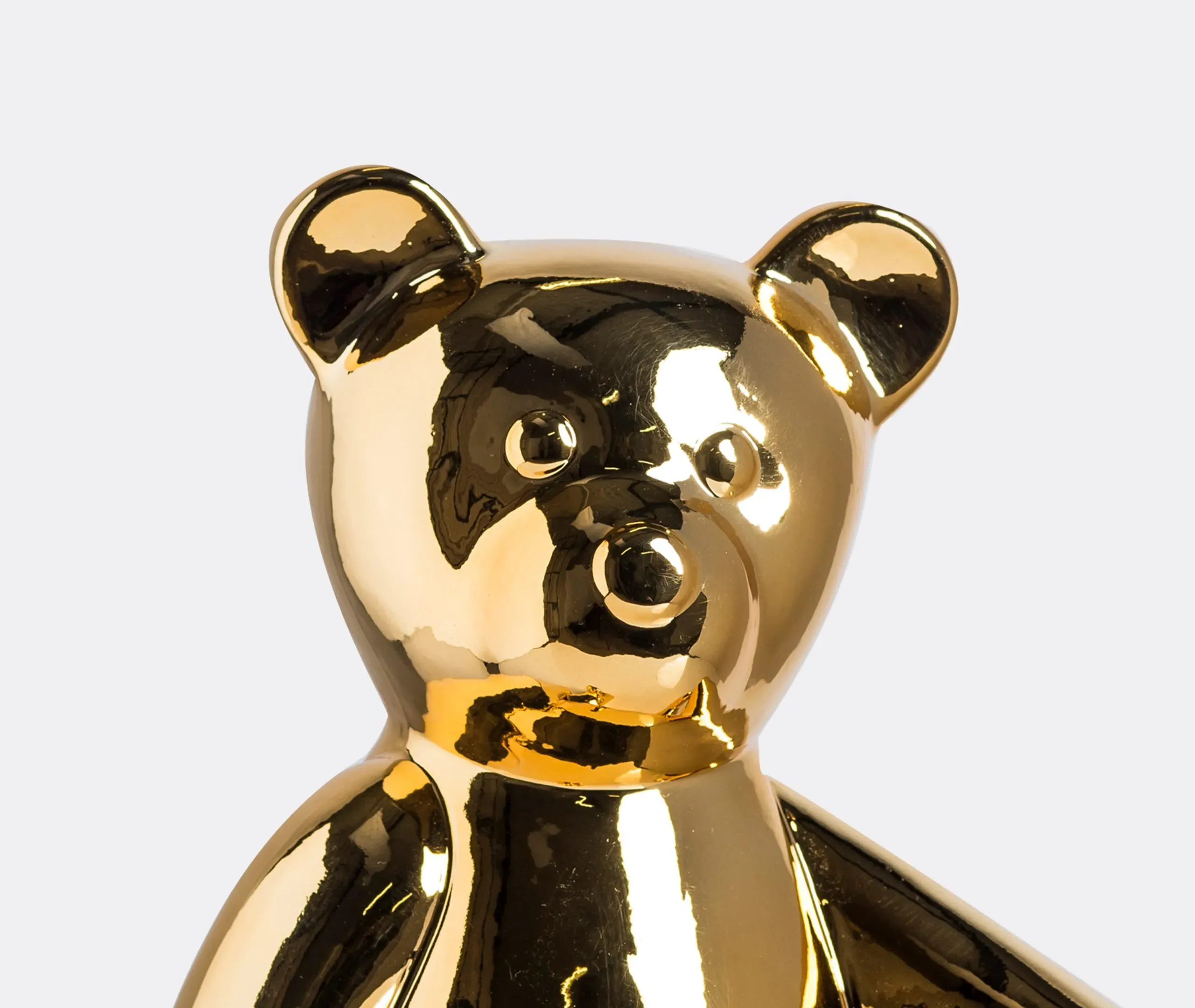 Teddy Moneybox - Gold, Porcelain