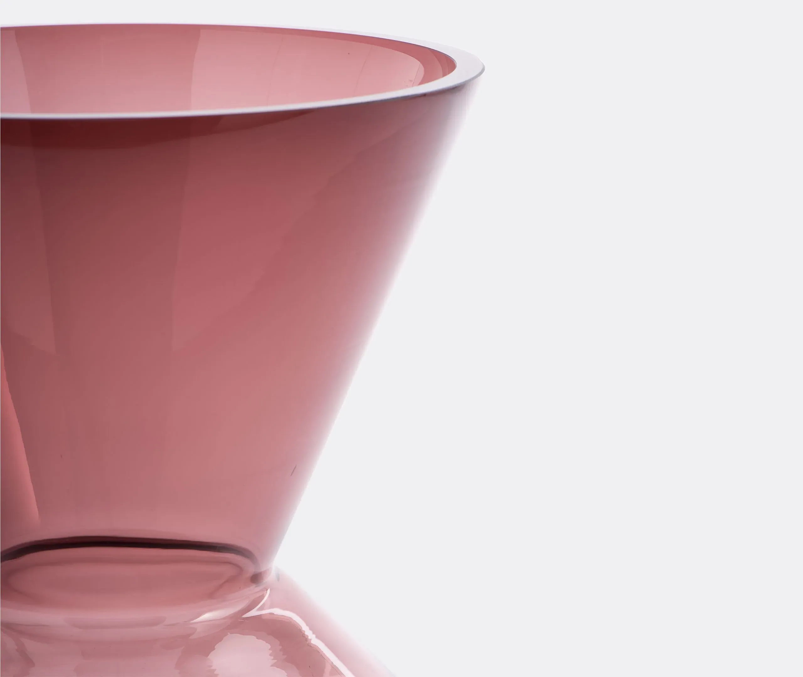 Thick Neck Vase - Purple, Tinted Glass