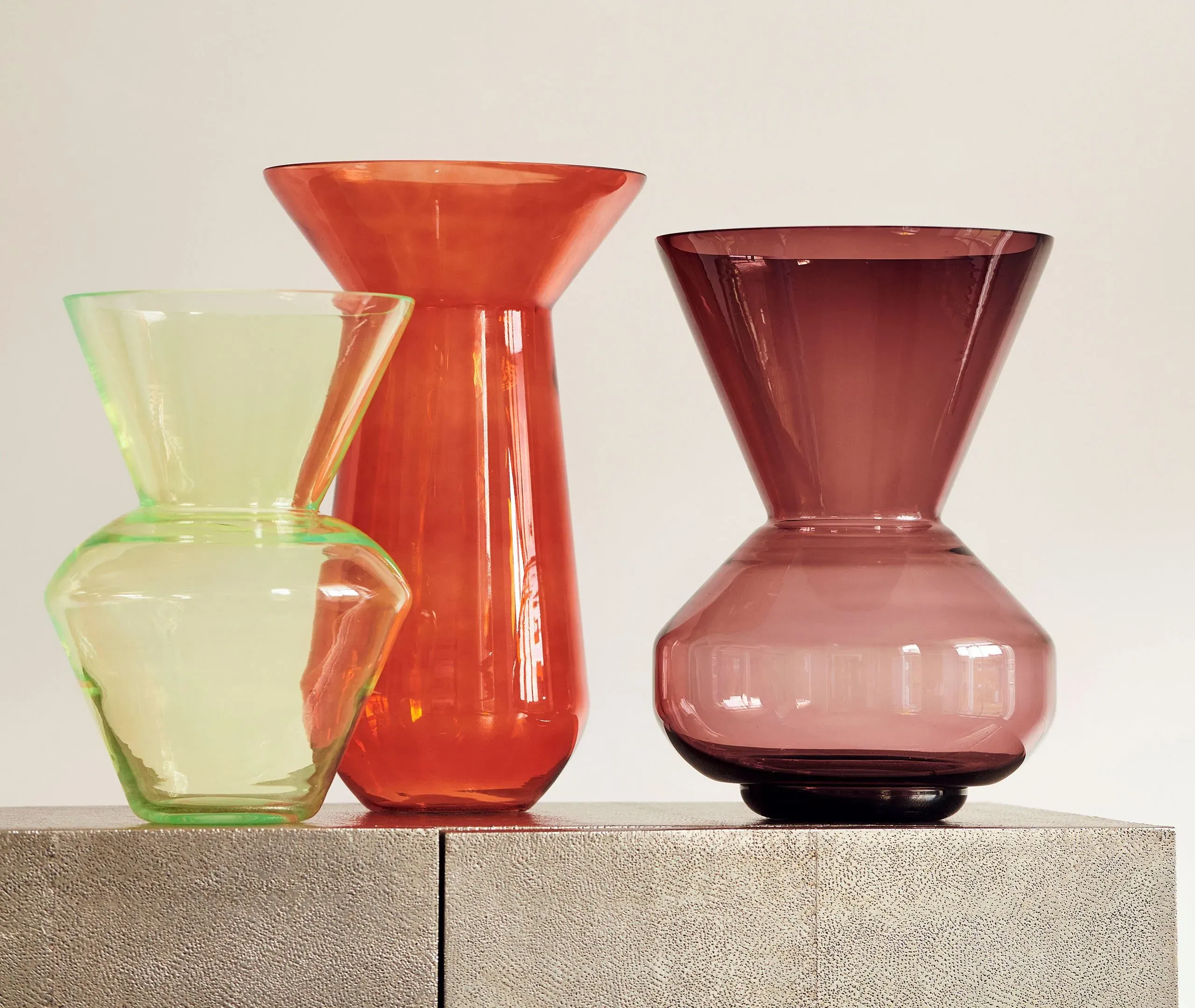 Thick Neck Vase - Purple, Tinted Glass