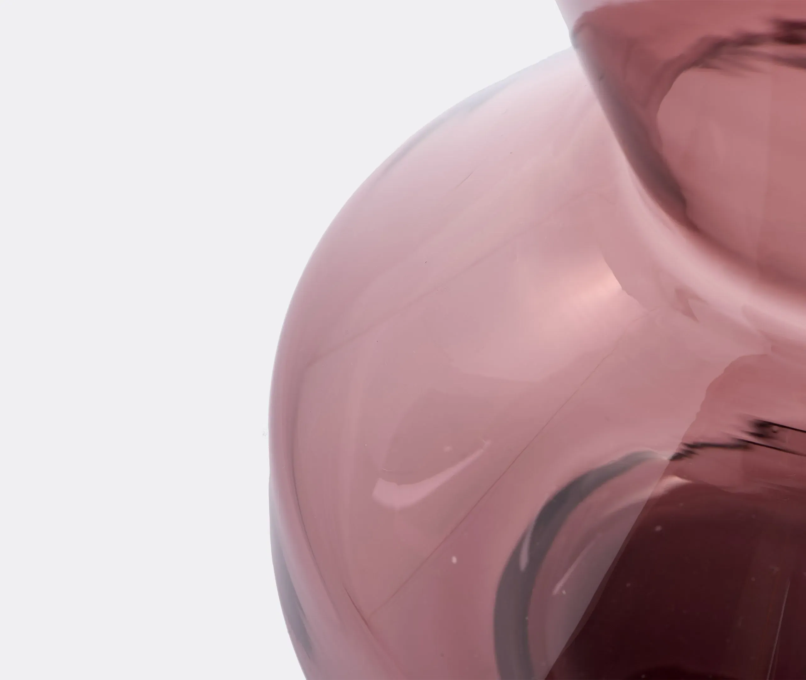 Thick Neck Vase - Purple, Tinted Glass