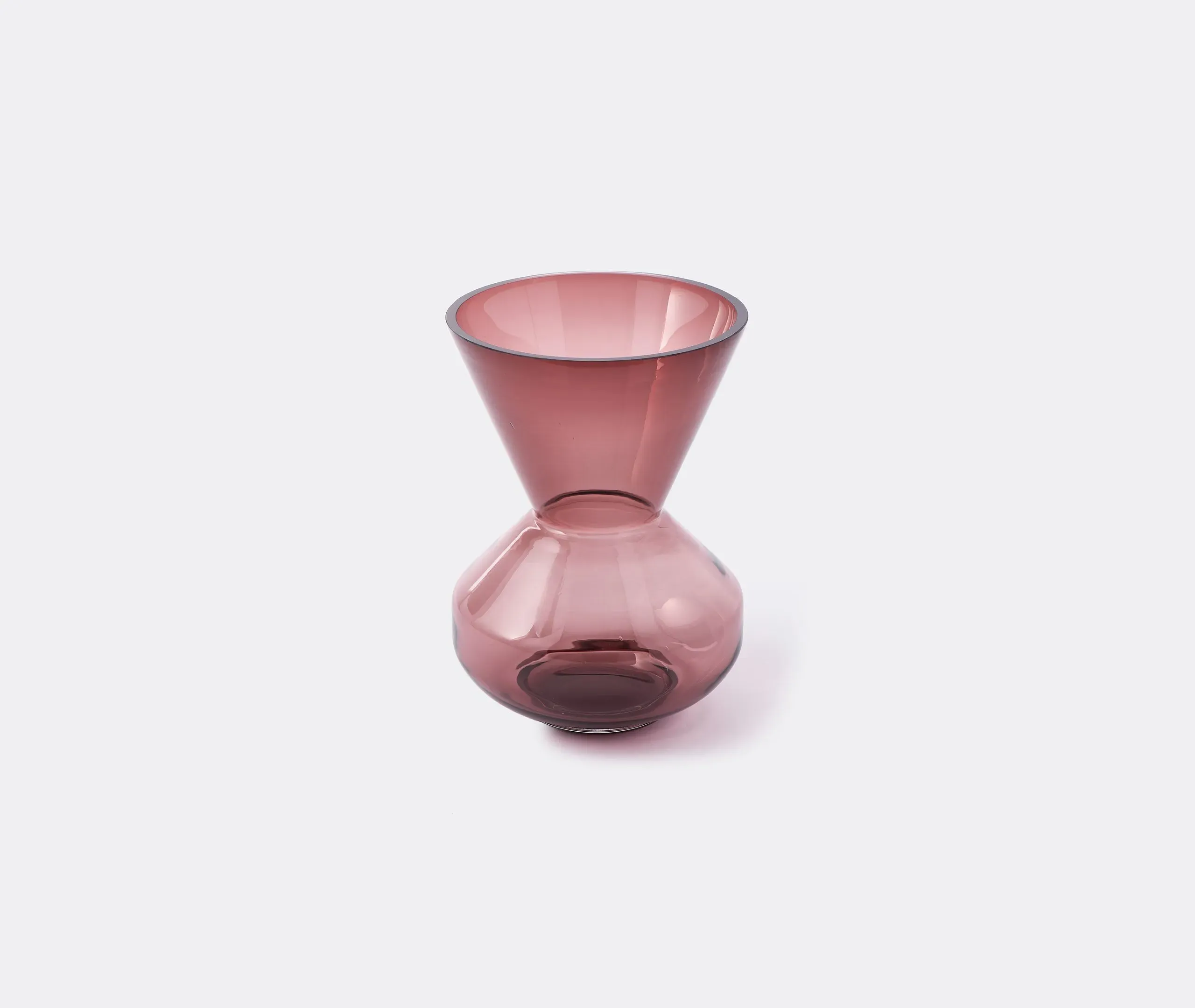 Thick Neck Vase - Purple, Tinted Glass