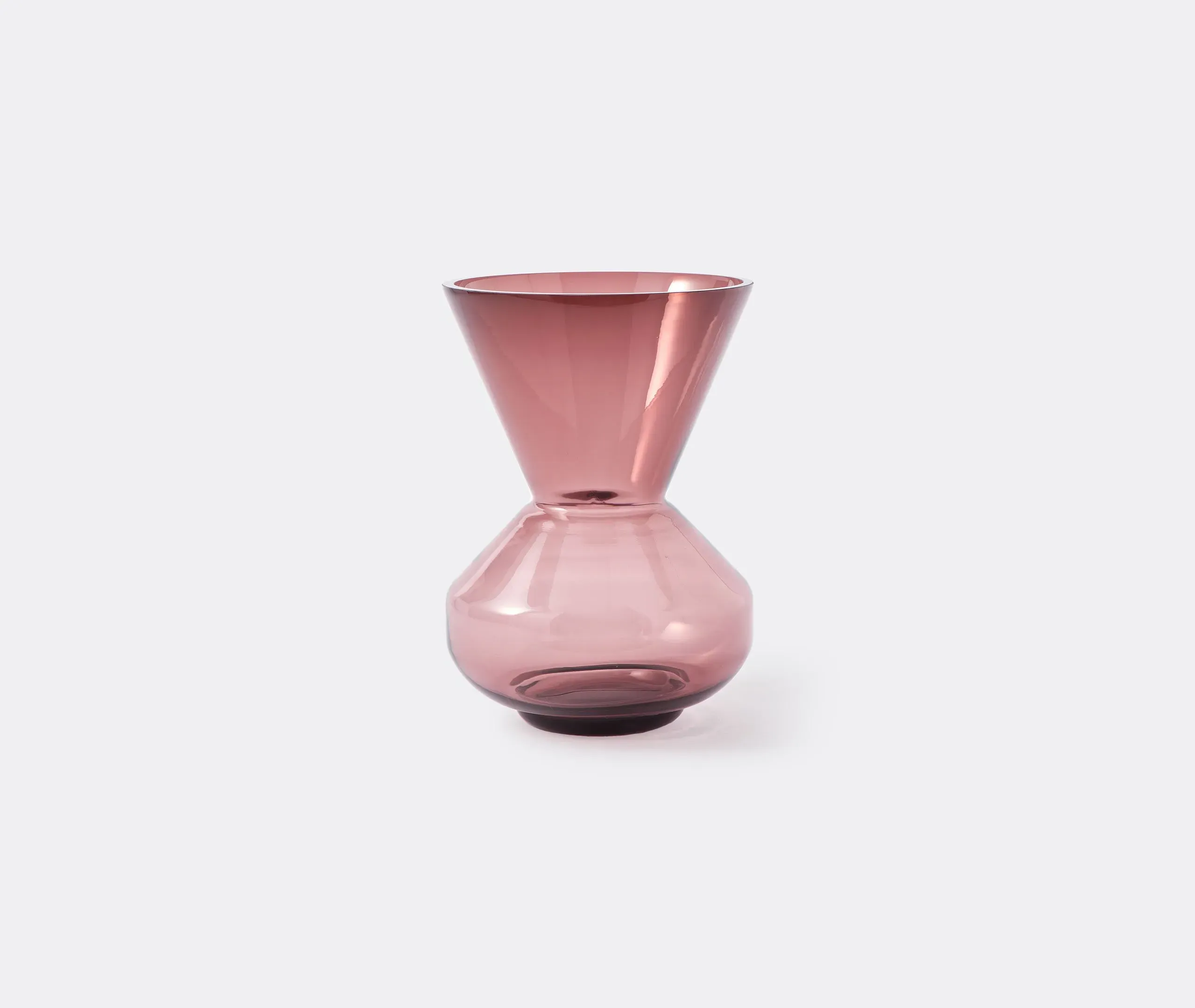 Thick Neck Vase - Purple, Tinted Glass image