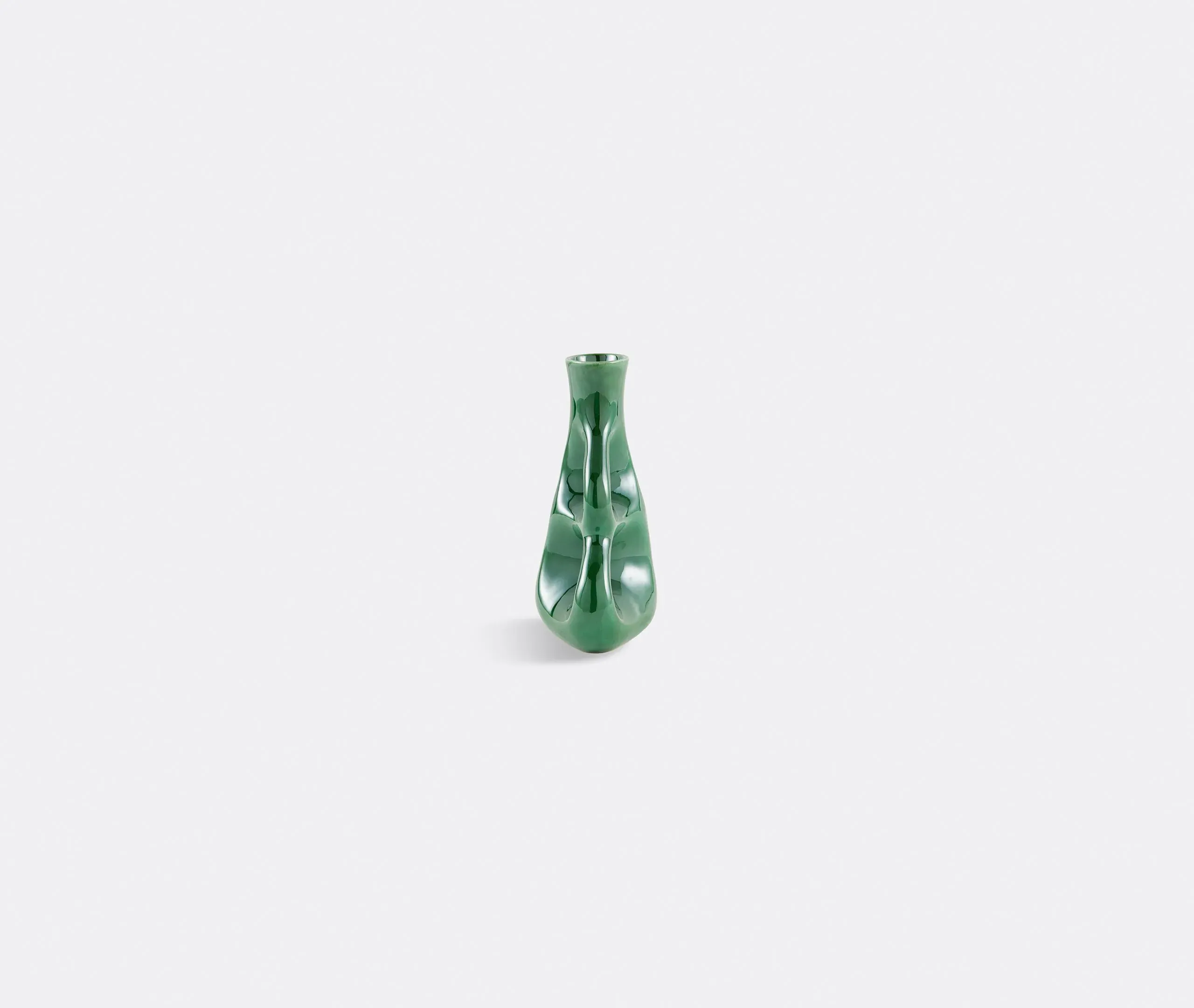 Three Ears Small Vase - Dark Green, Ceramic