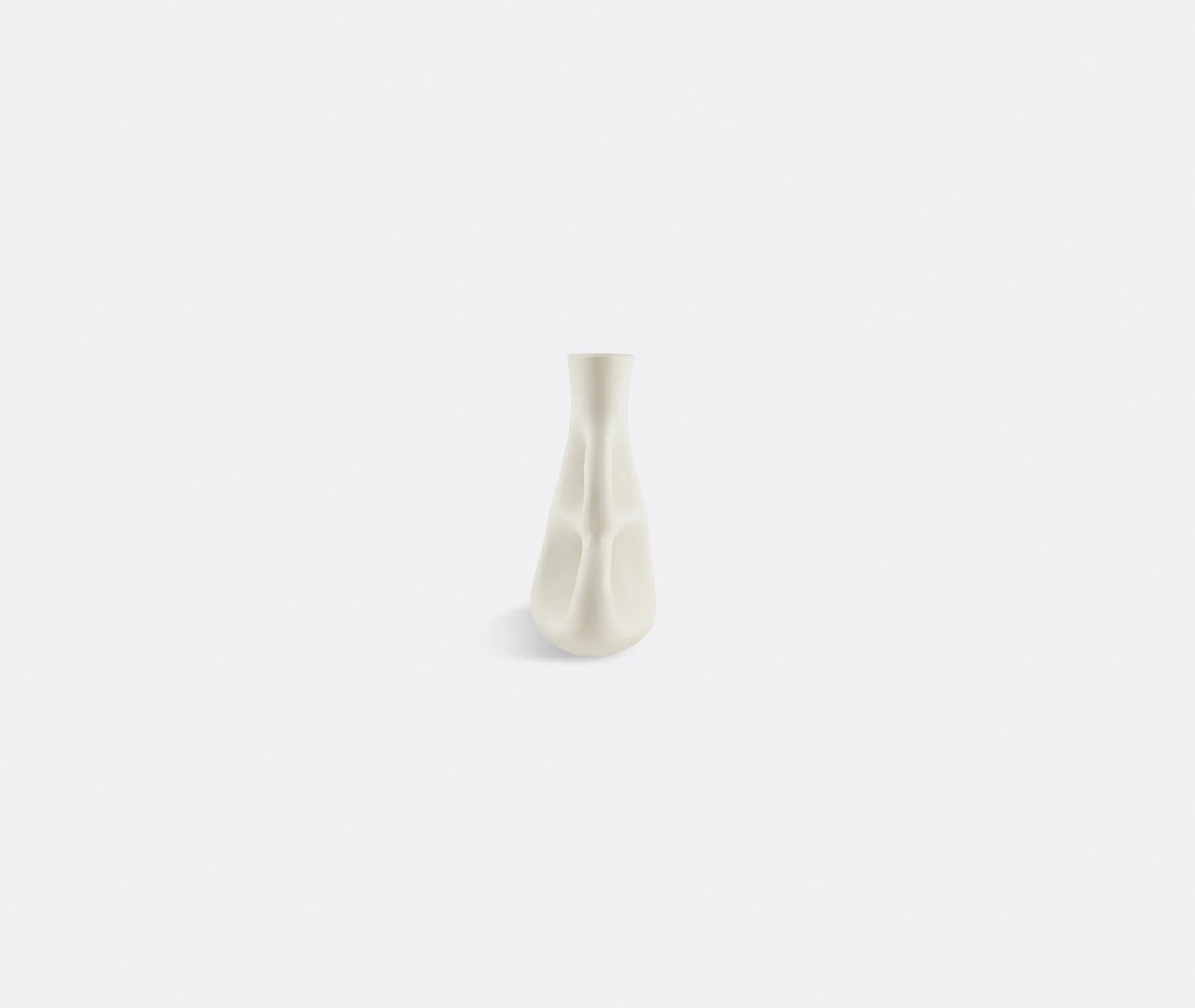 Three Ears Small Vase - White, Ceramic