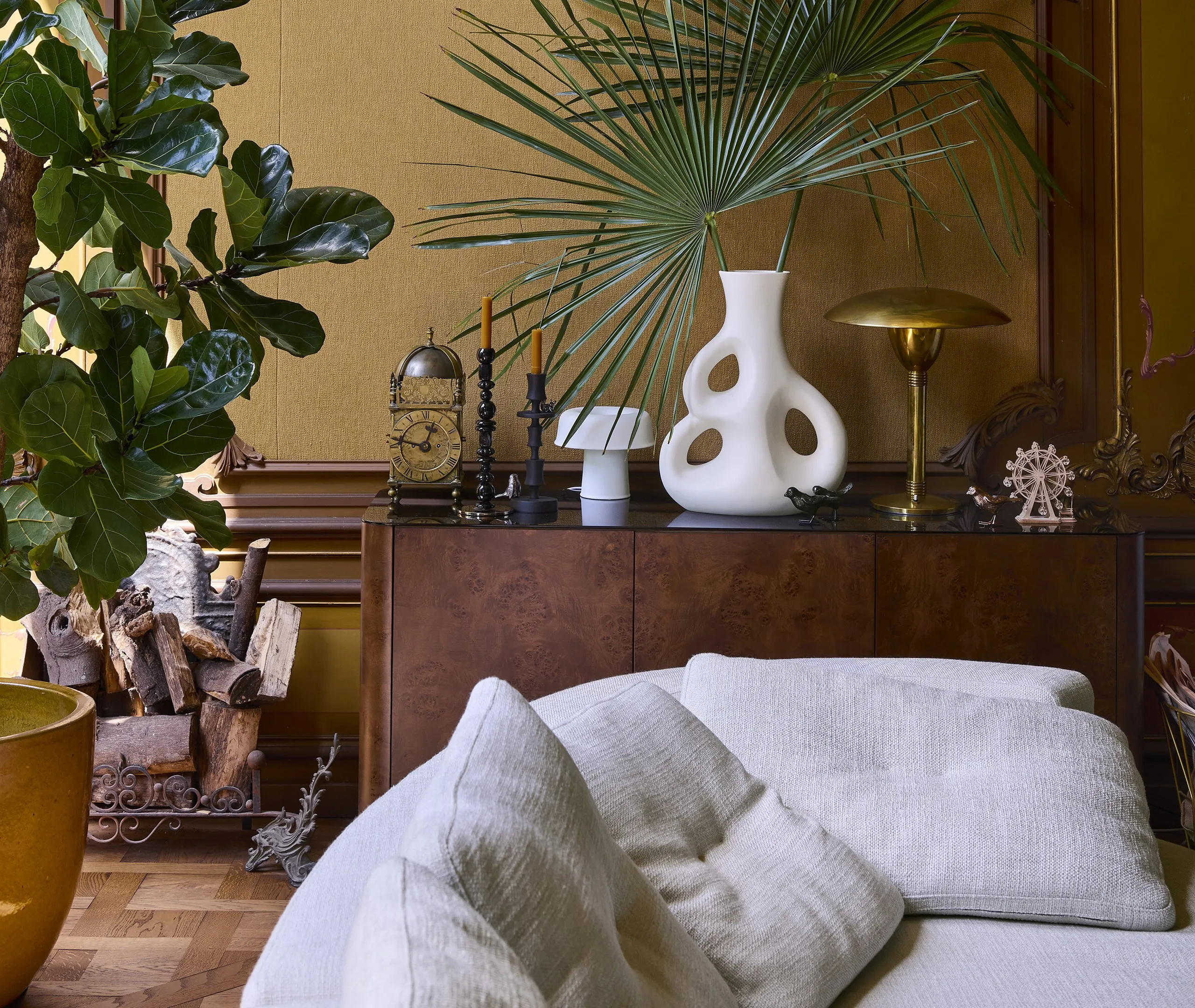 Three Ears Small Vase - White, Ceramic