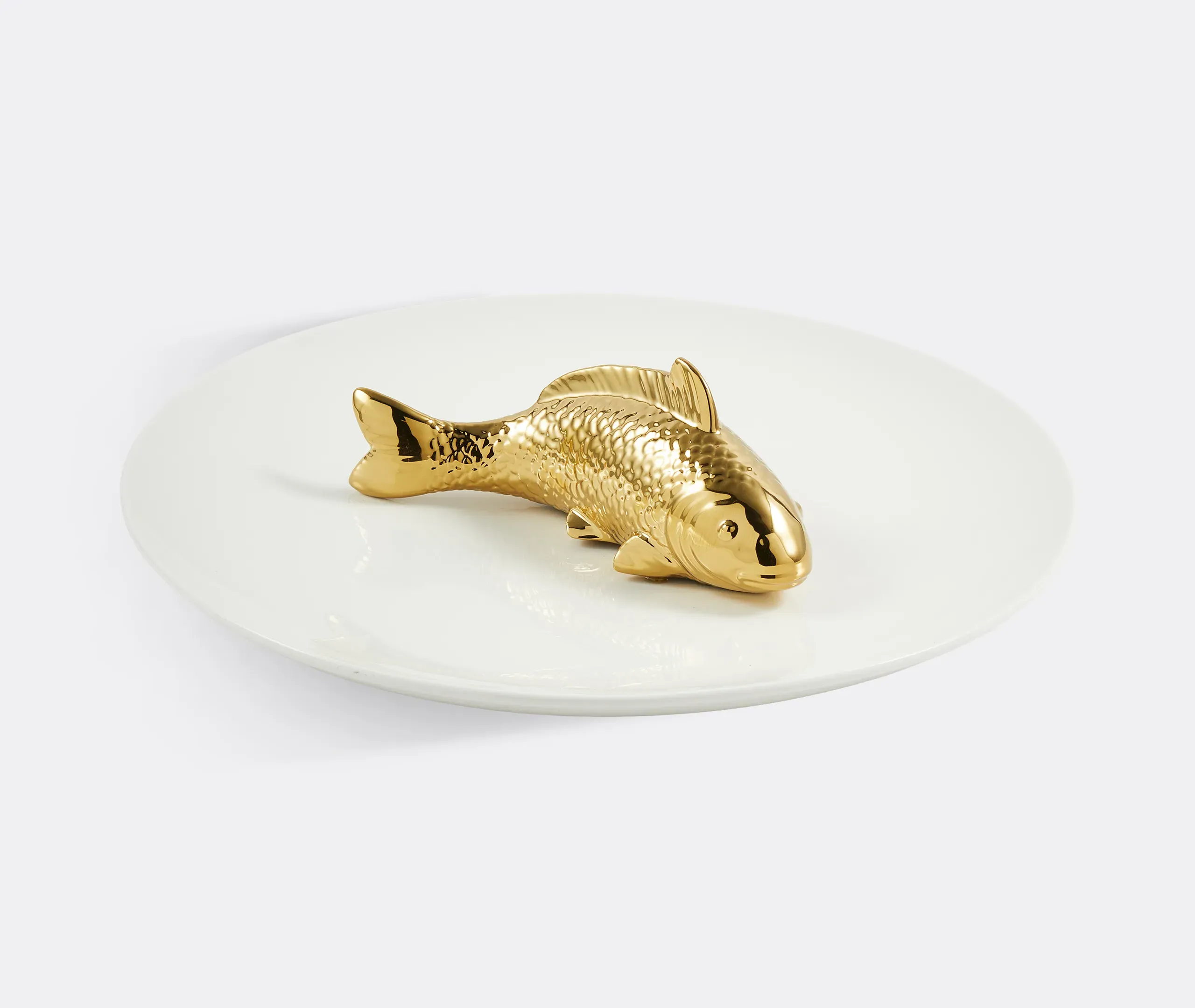 Tuna Fish Decorative Plate - White, Ceramic product