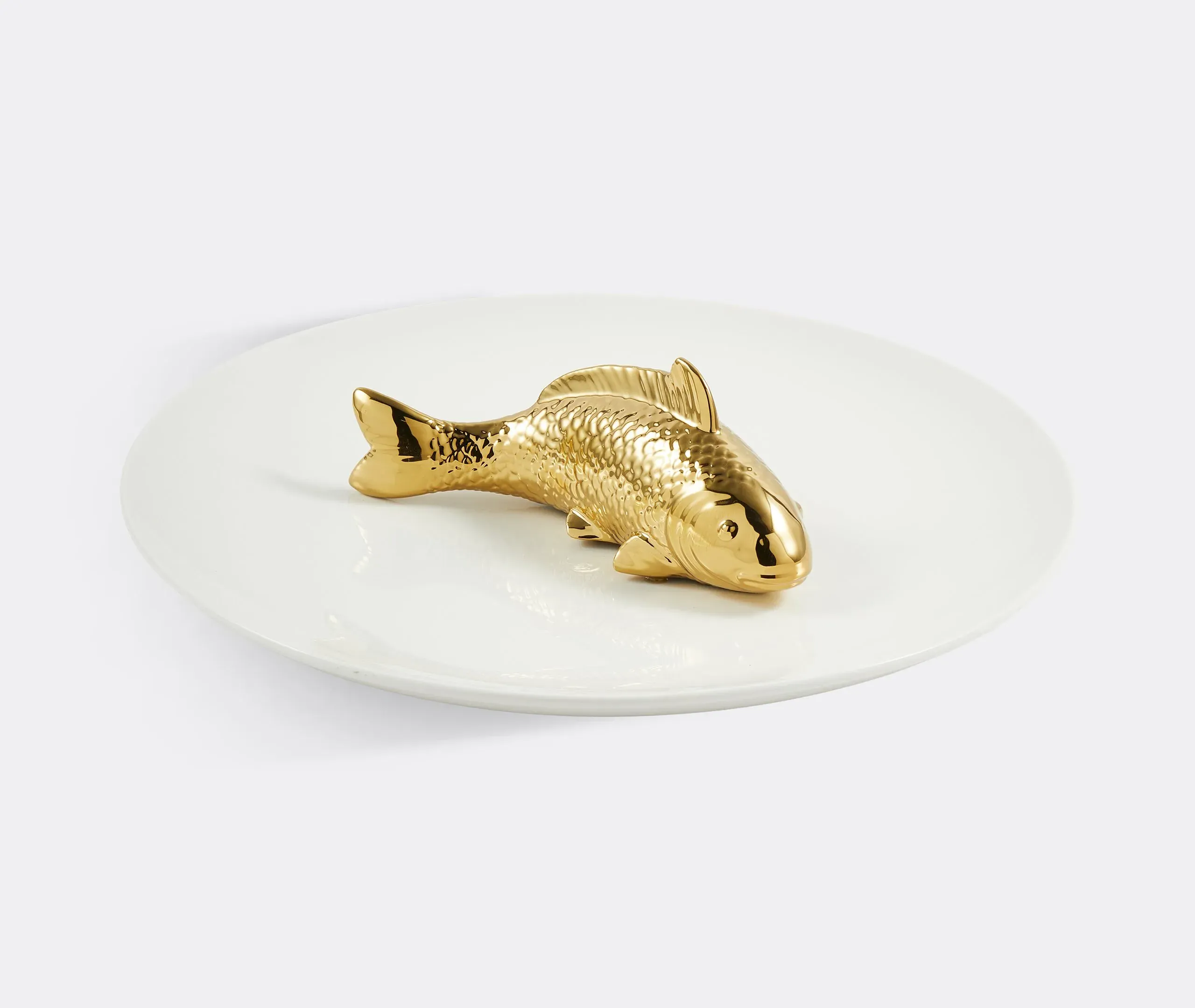 Tuna Fish Plate - White, Ceramic image
