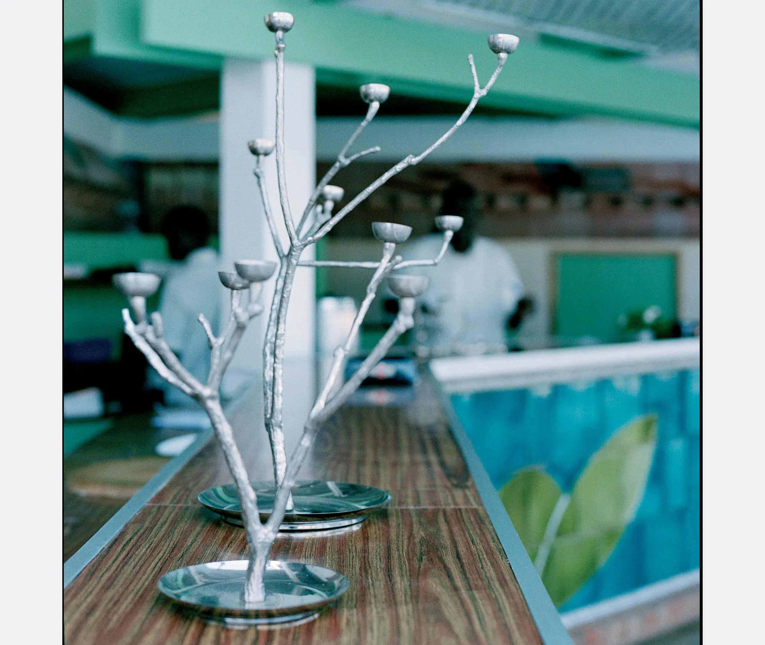 Twiggy Candle Holder - Silver, Brass
