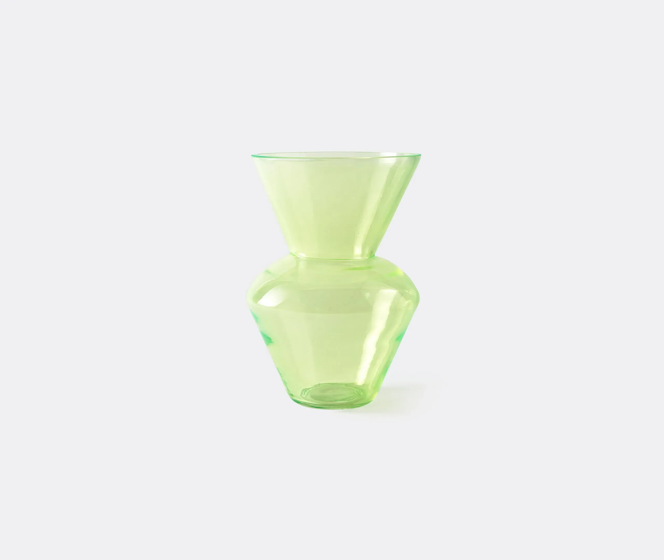 Wide Neck Vase - Green, Glass image