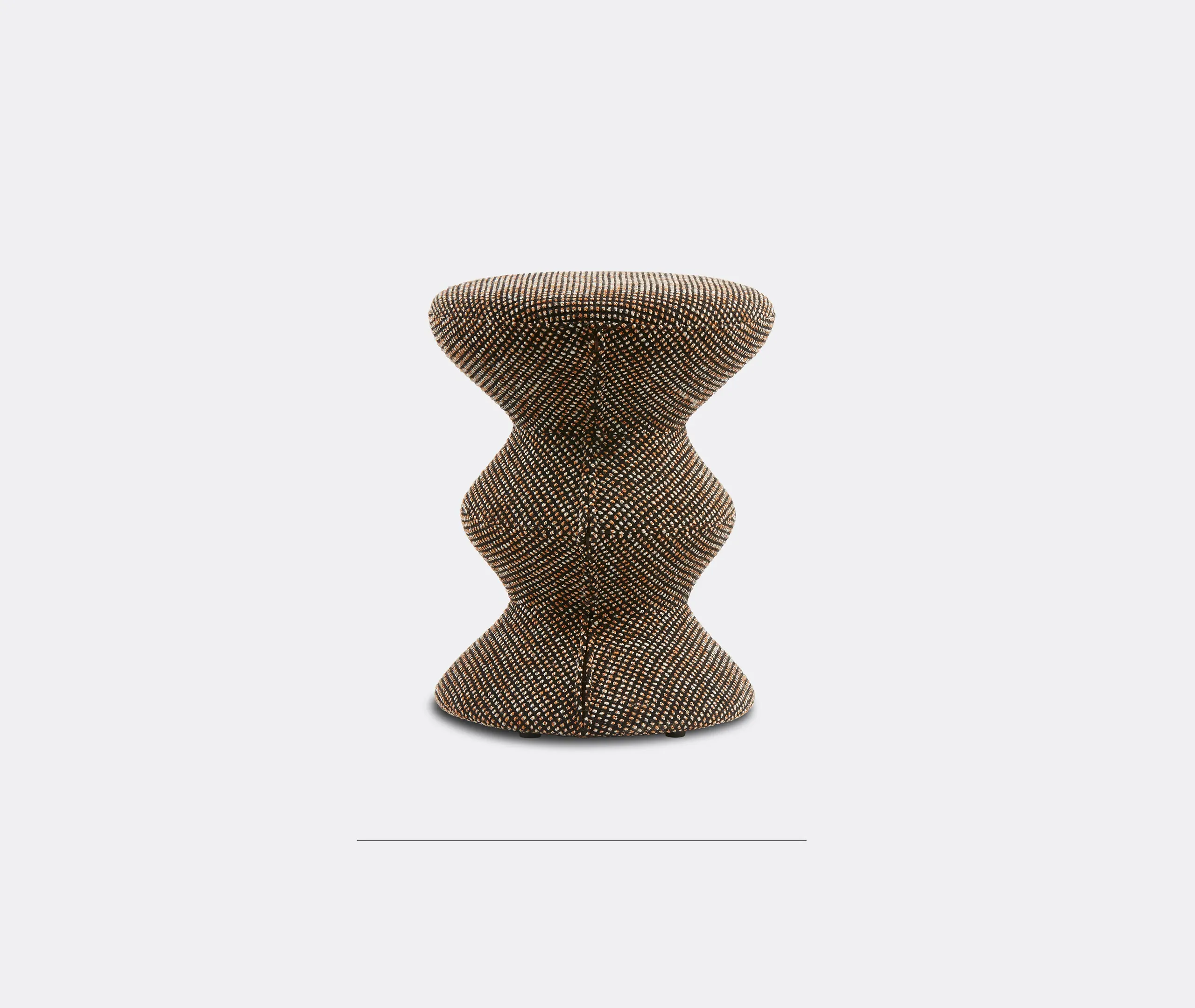 Zig Zag Stool - Brown
