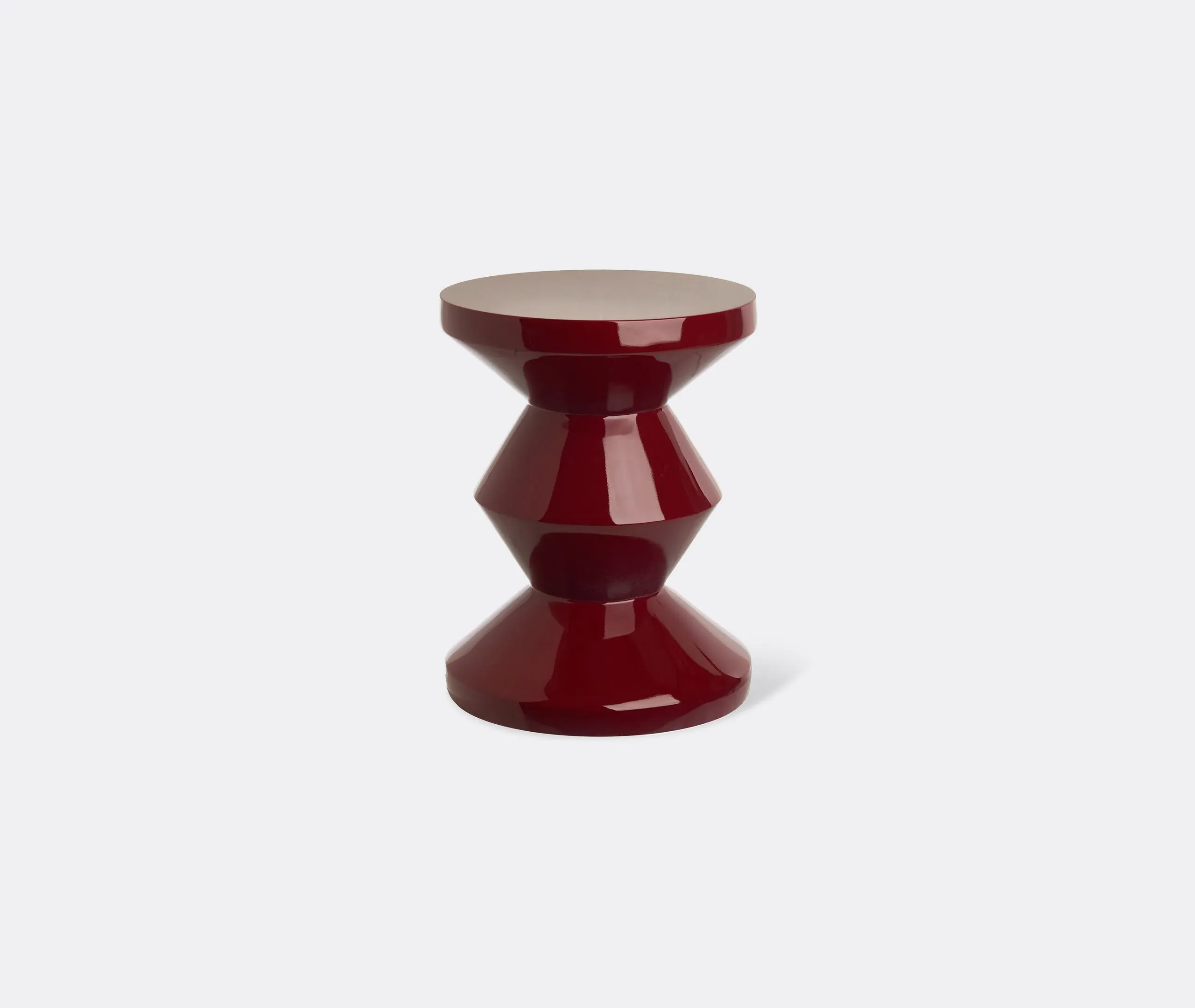 Zig Zag Stool - Burgundy