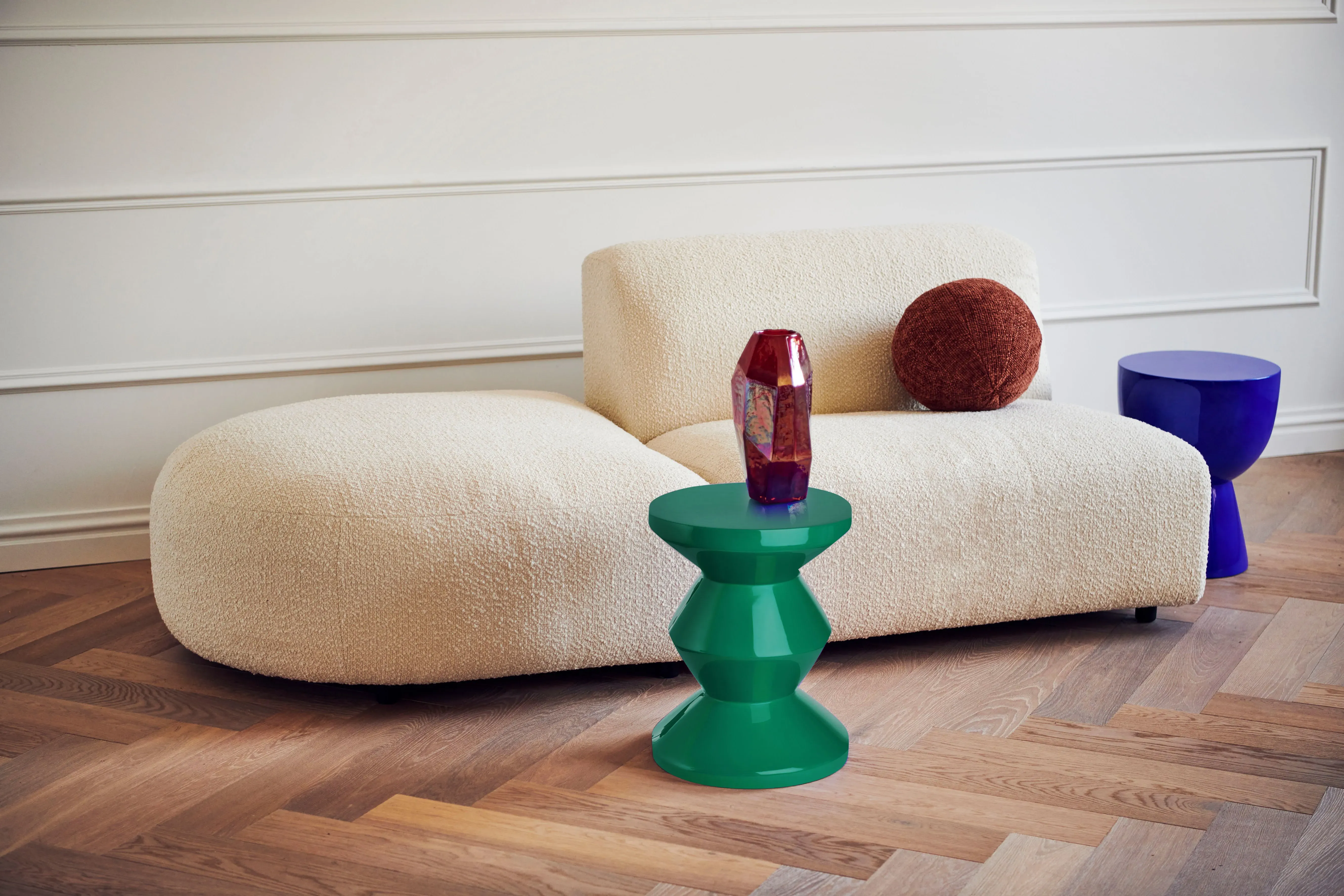 Zig Zag Stool - Green