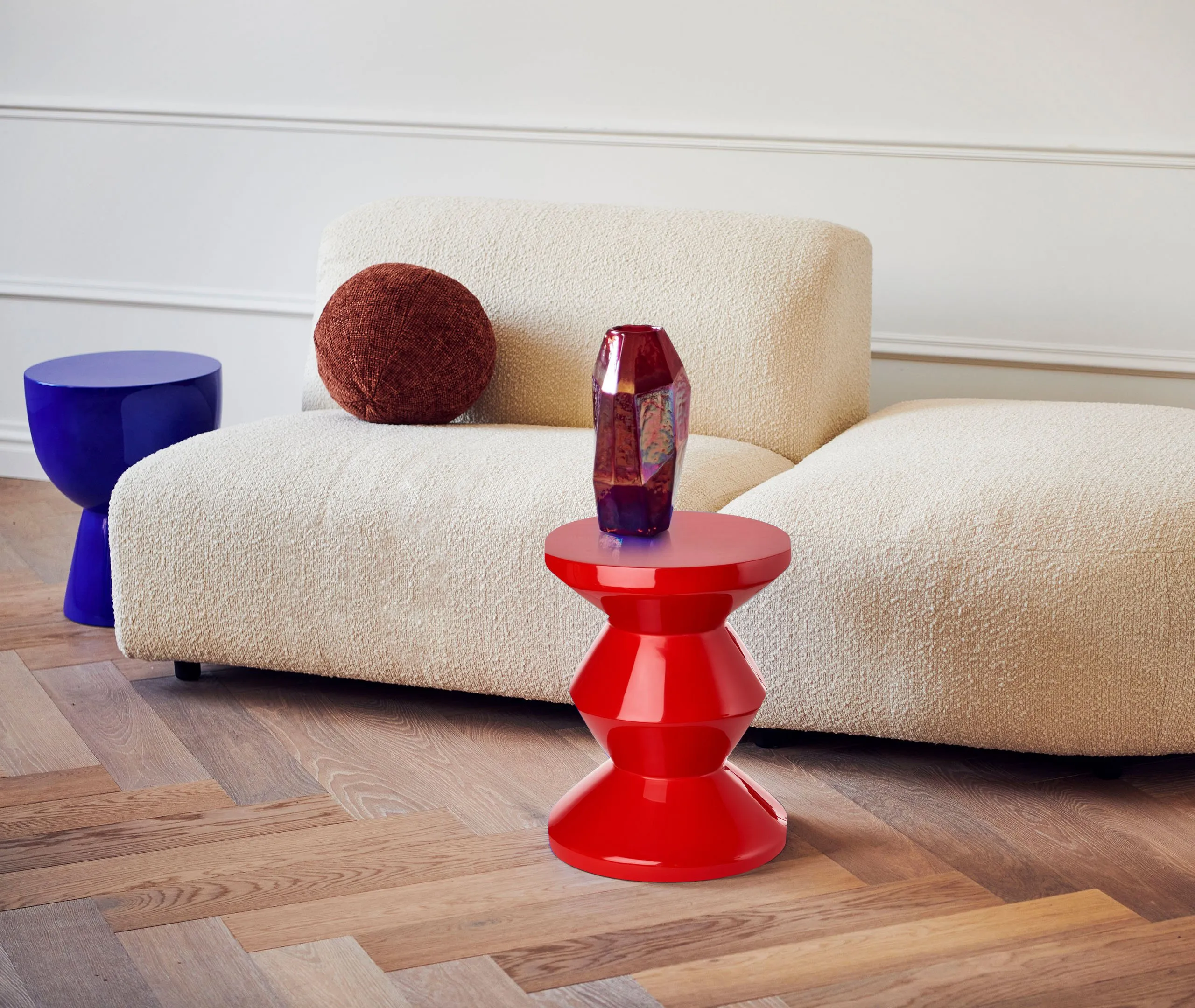 Zig Zag Stool - Red