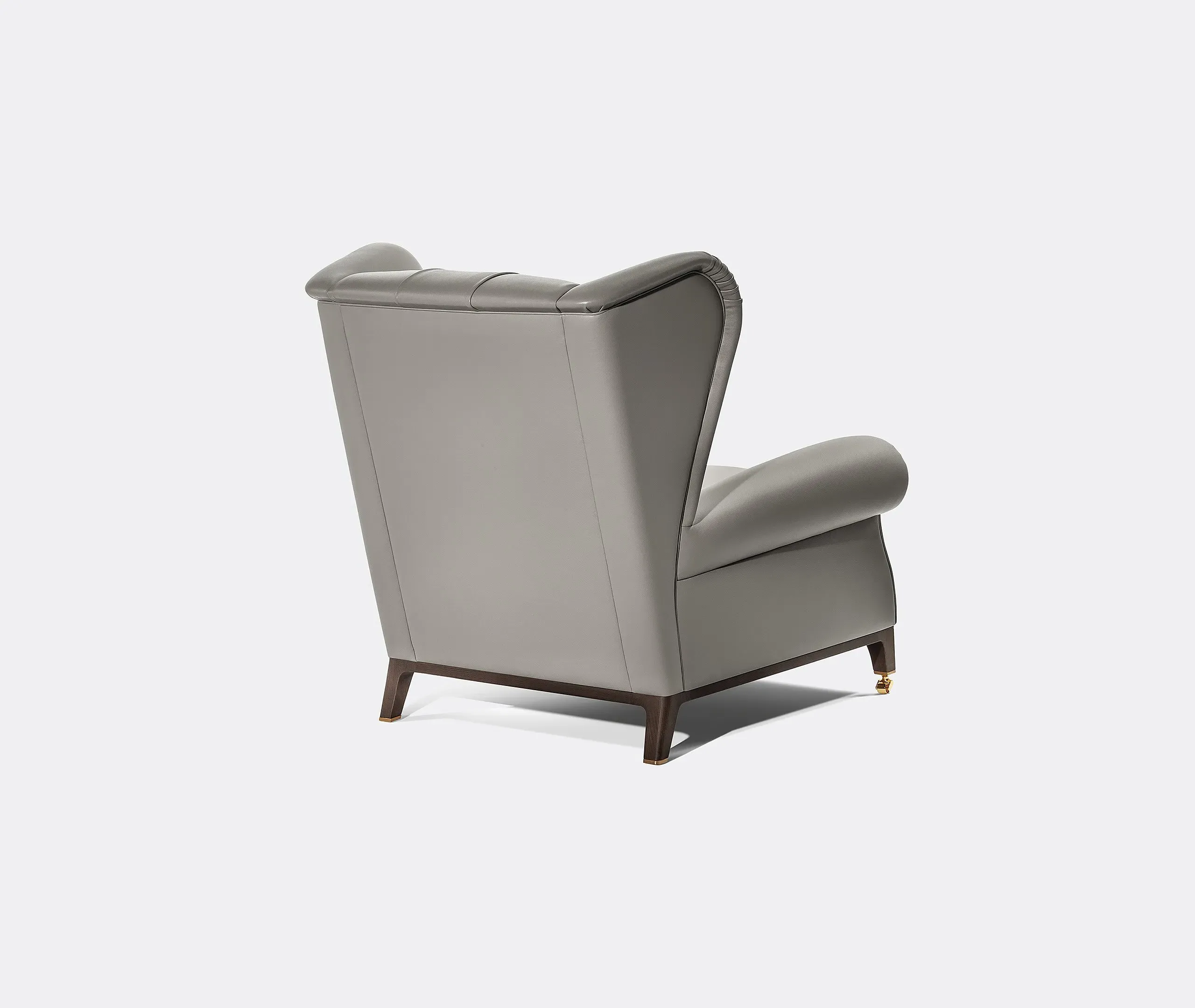 2019 Armchair with Capitonné - Grey, Leather