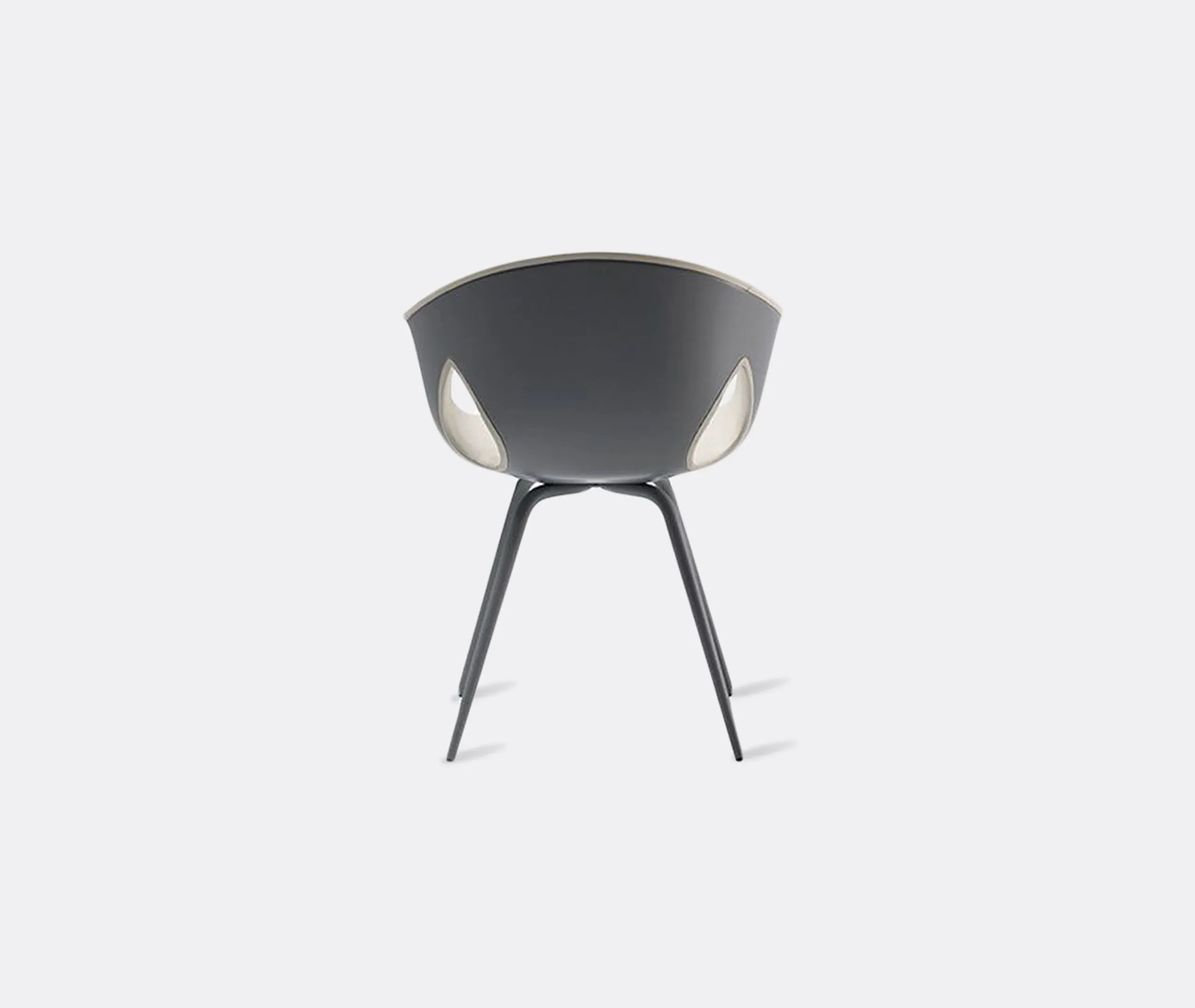 4-Leg Office Chair - White, Leather