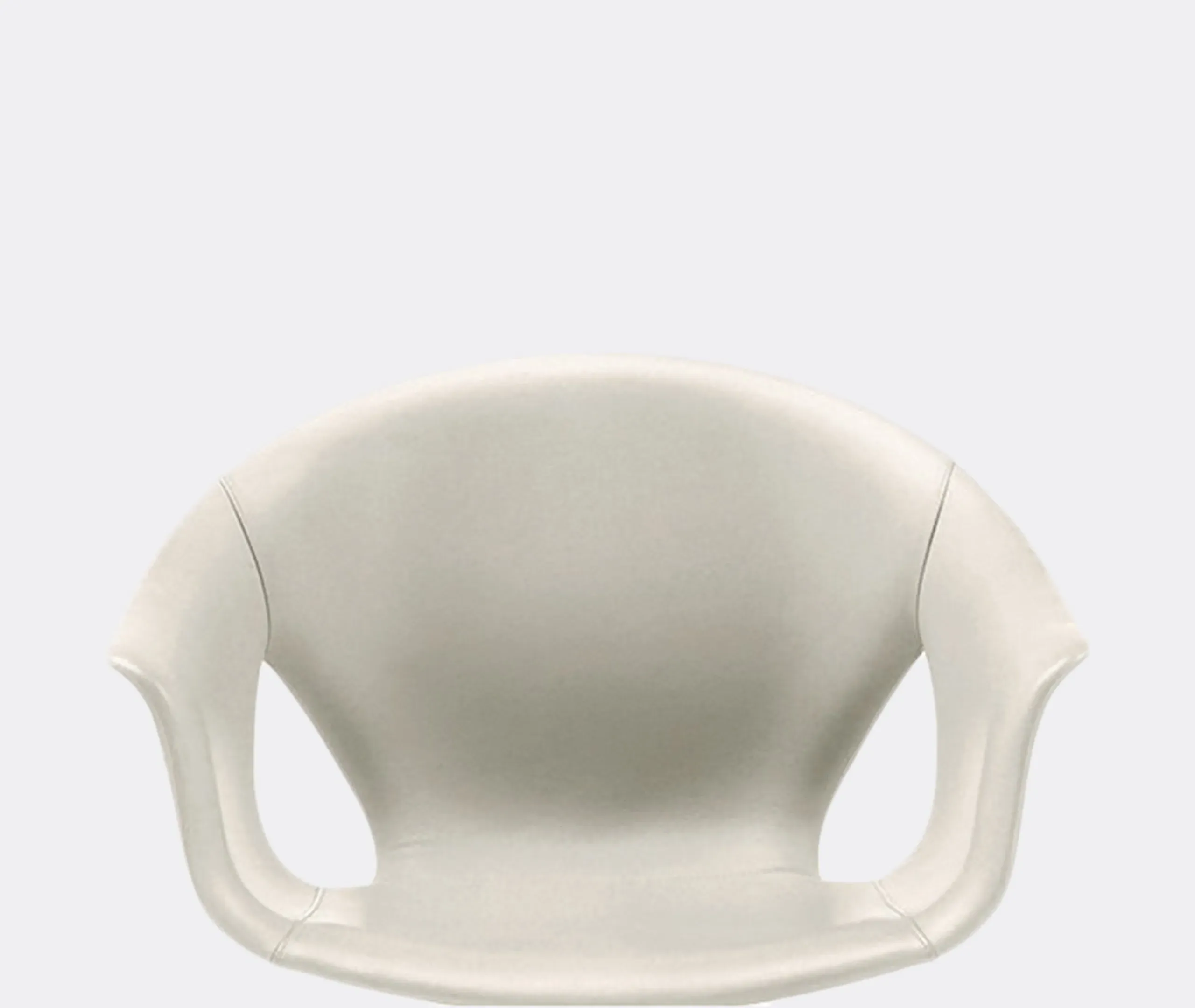 4-Leg Office Chair - White, Leather