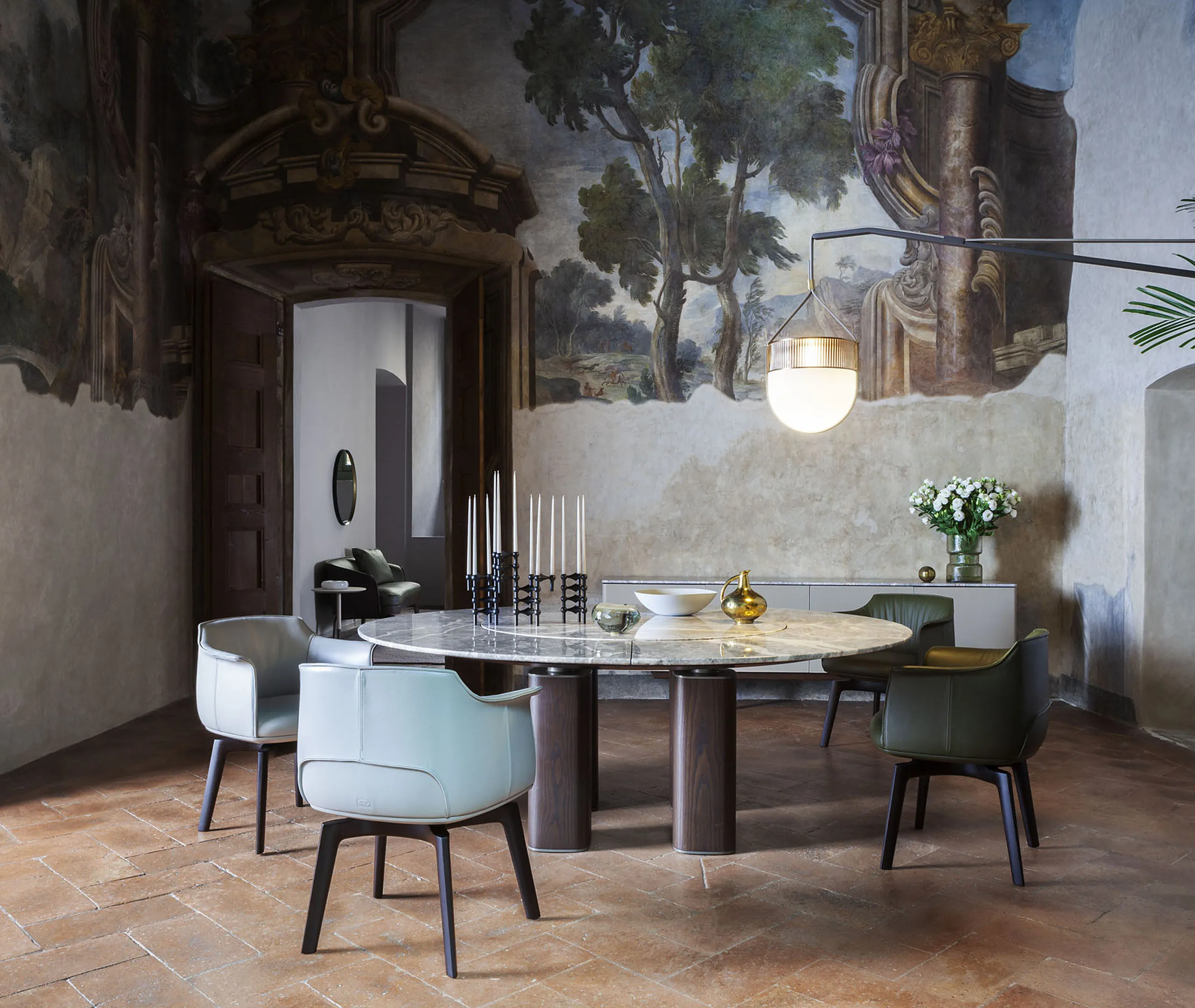 Archibald Swivel Dining Chair - Grey