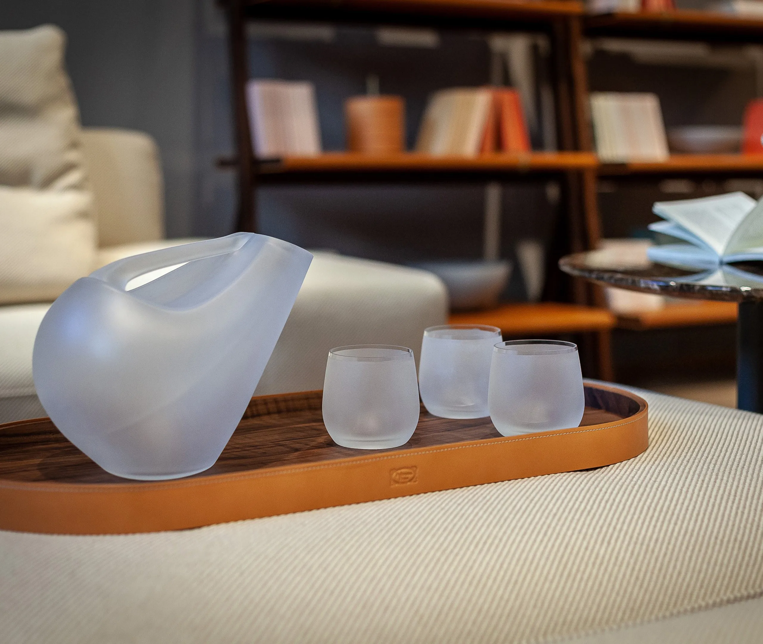 Askos Pitcher - Transparent, Blown Glass