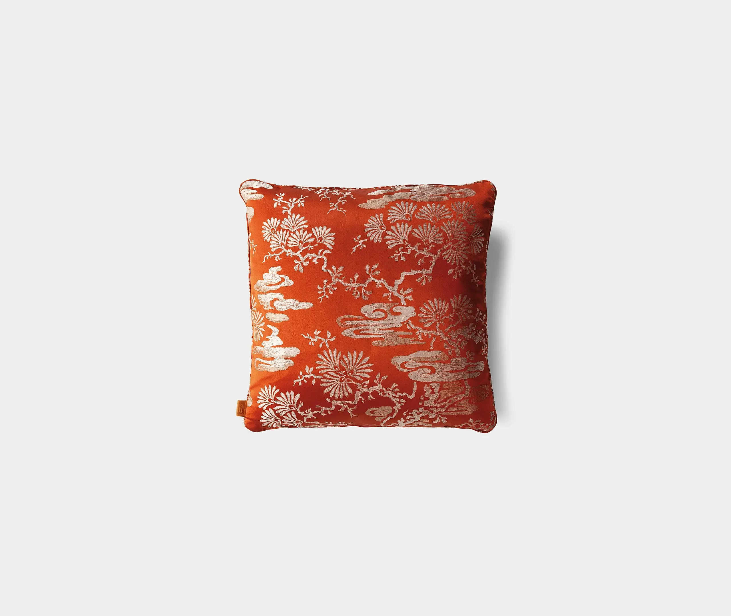 Decorative Cushion with Piping - Fire, Silk