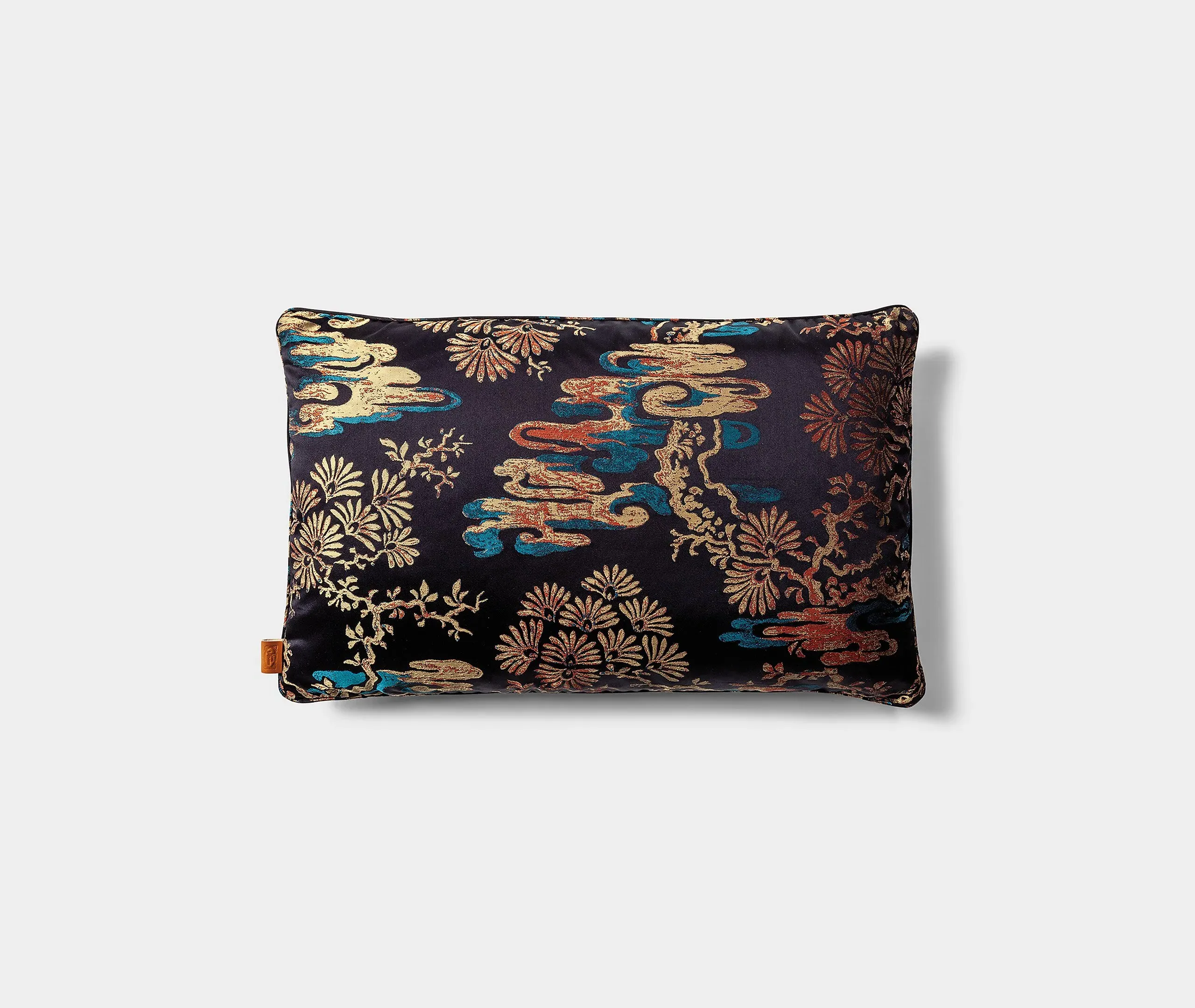 Decorative Cushion with Piping - Lacquer, Silk