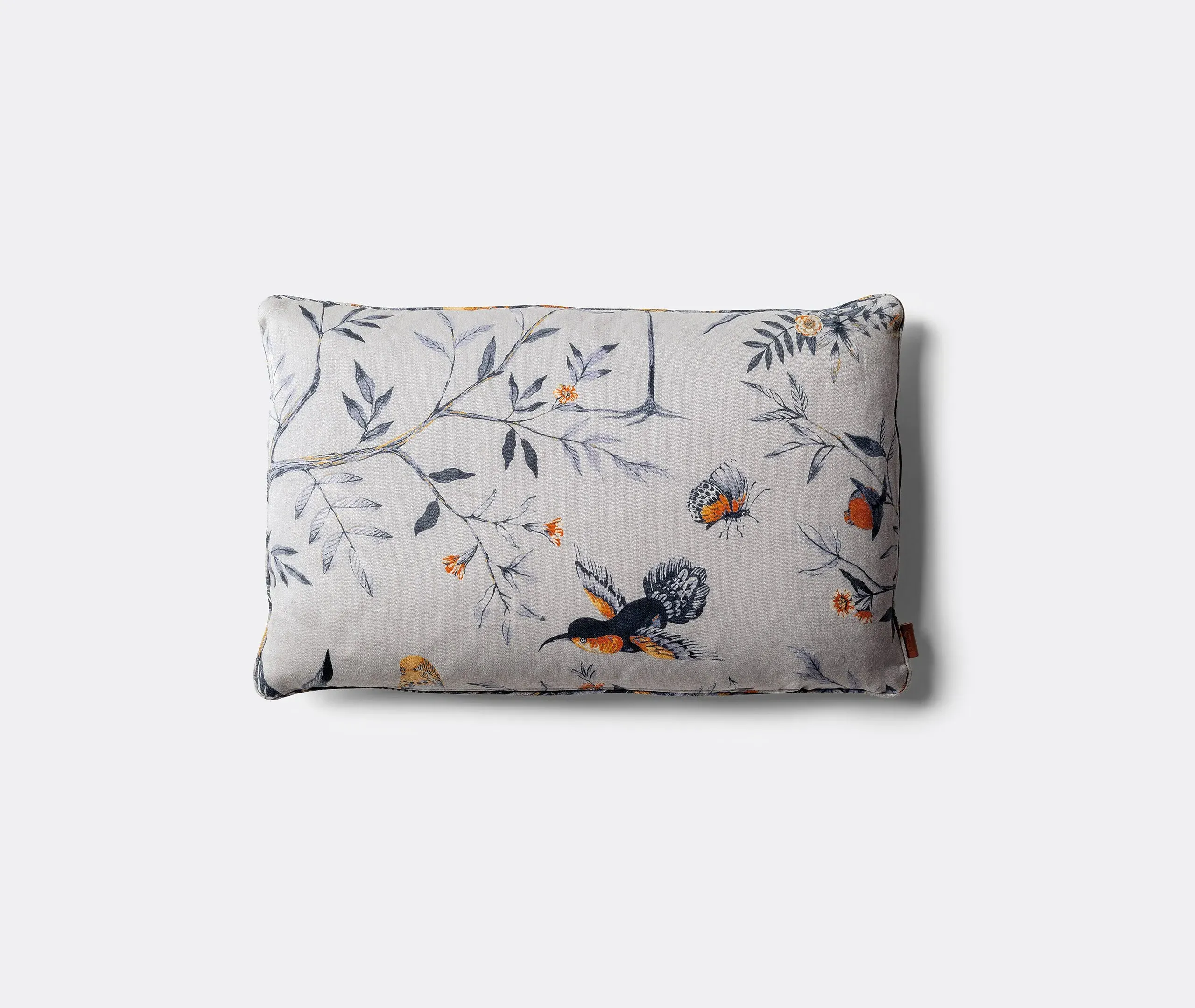 Decorative Cushion with Piping - Smoke, Linen