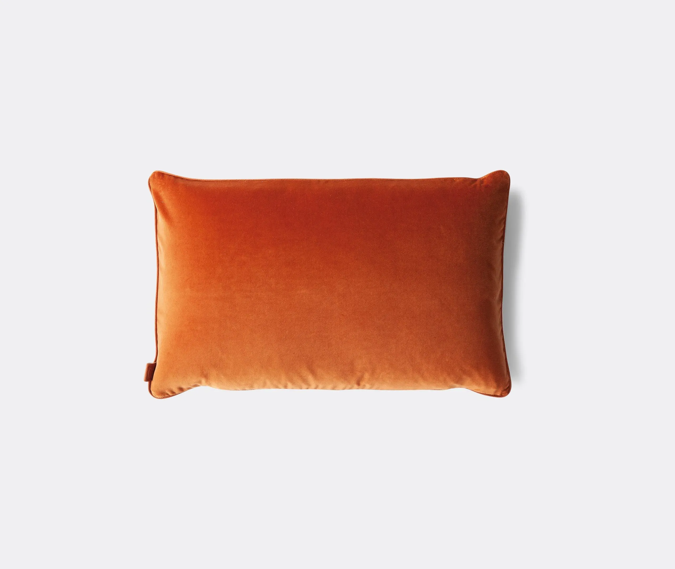 Decorative Cushion with Piping - Terracotta, Velvet