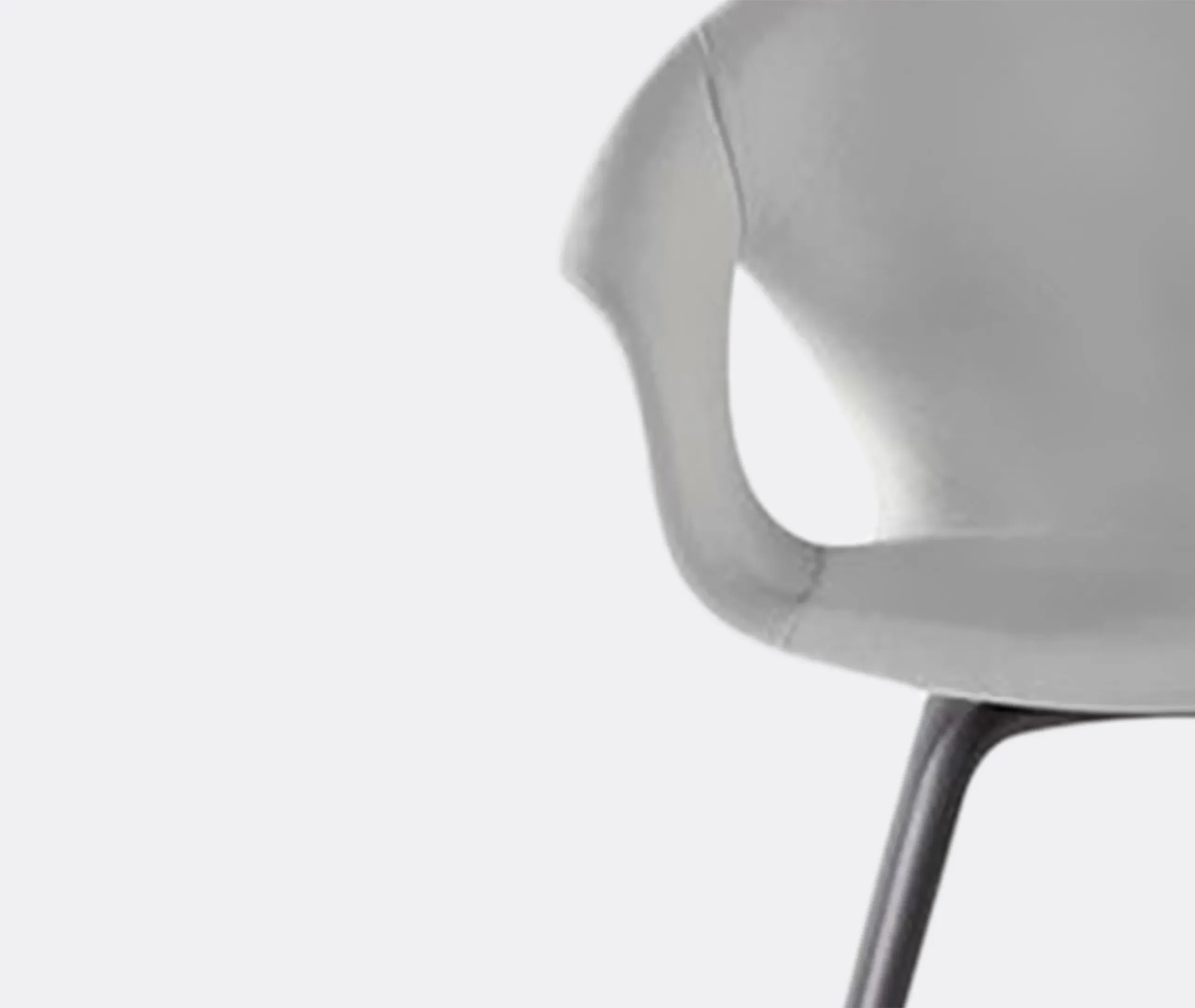 Ginger Ale Chair Four Legs Base - White, Leather