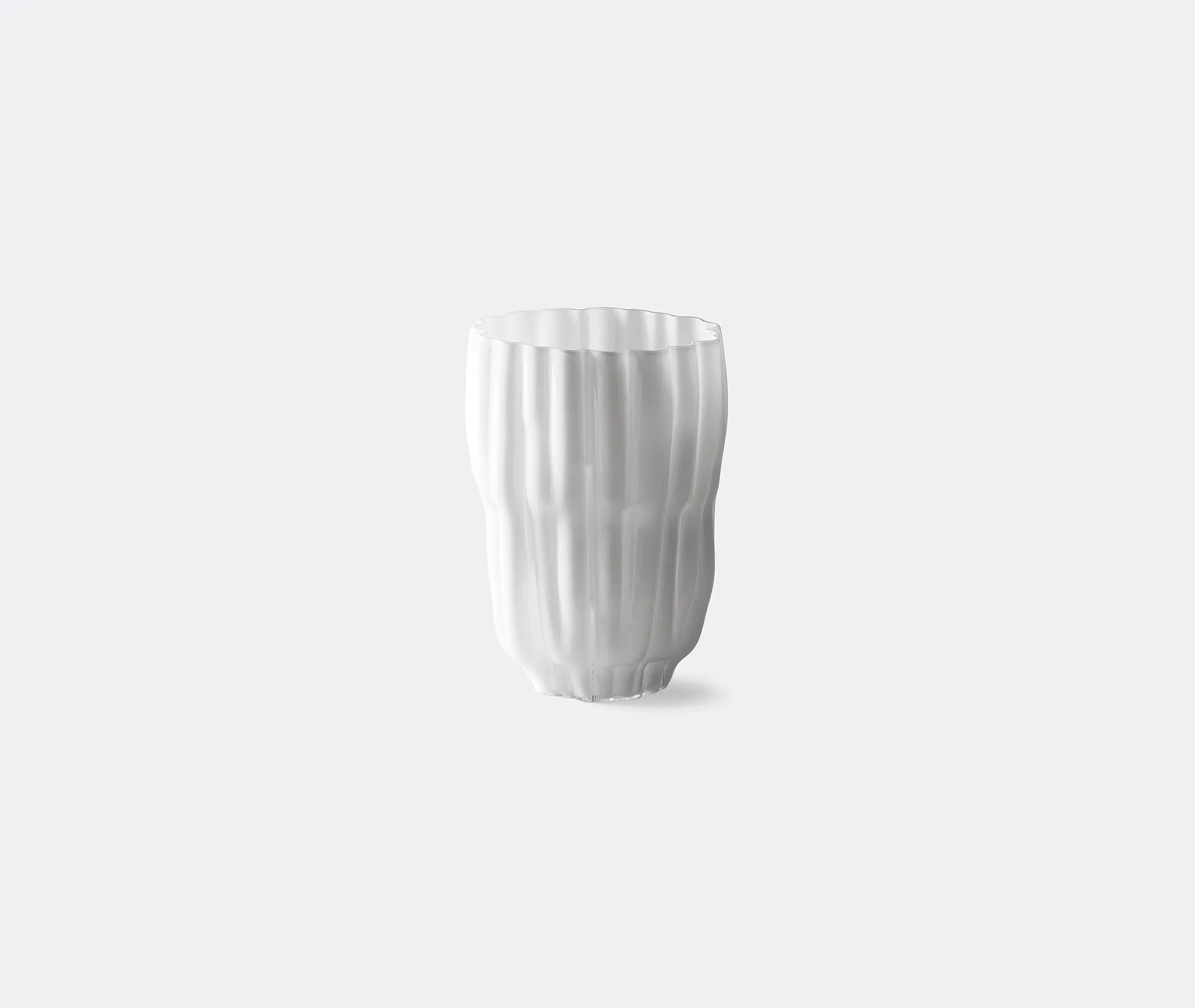 Large Decorative Pot - Milk-white, Glass image