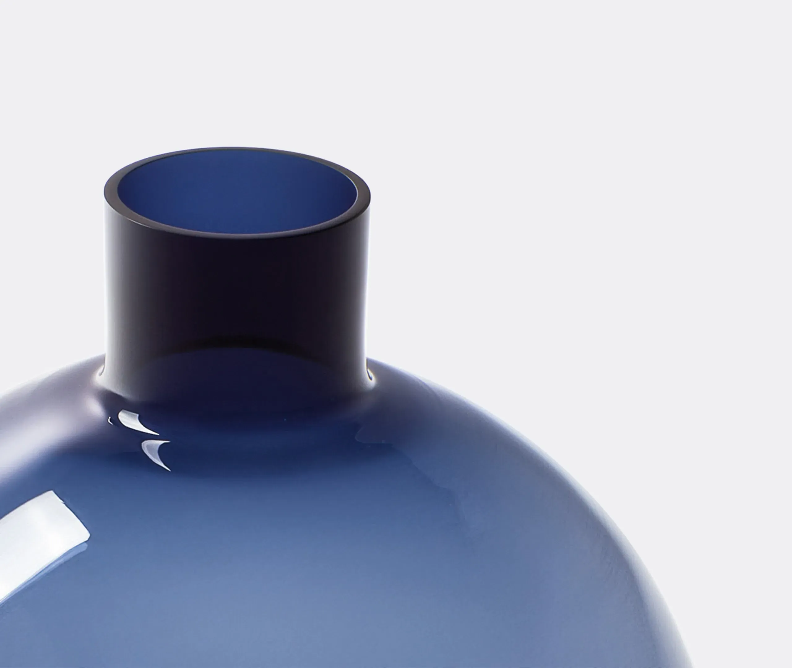 Large Pallo Vase - Blue, Blown Glass