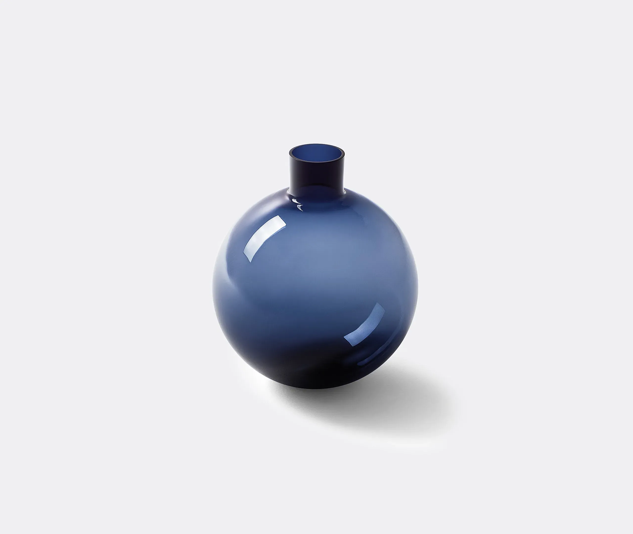 Large Pallo Vase - Blue, Blown Glass