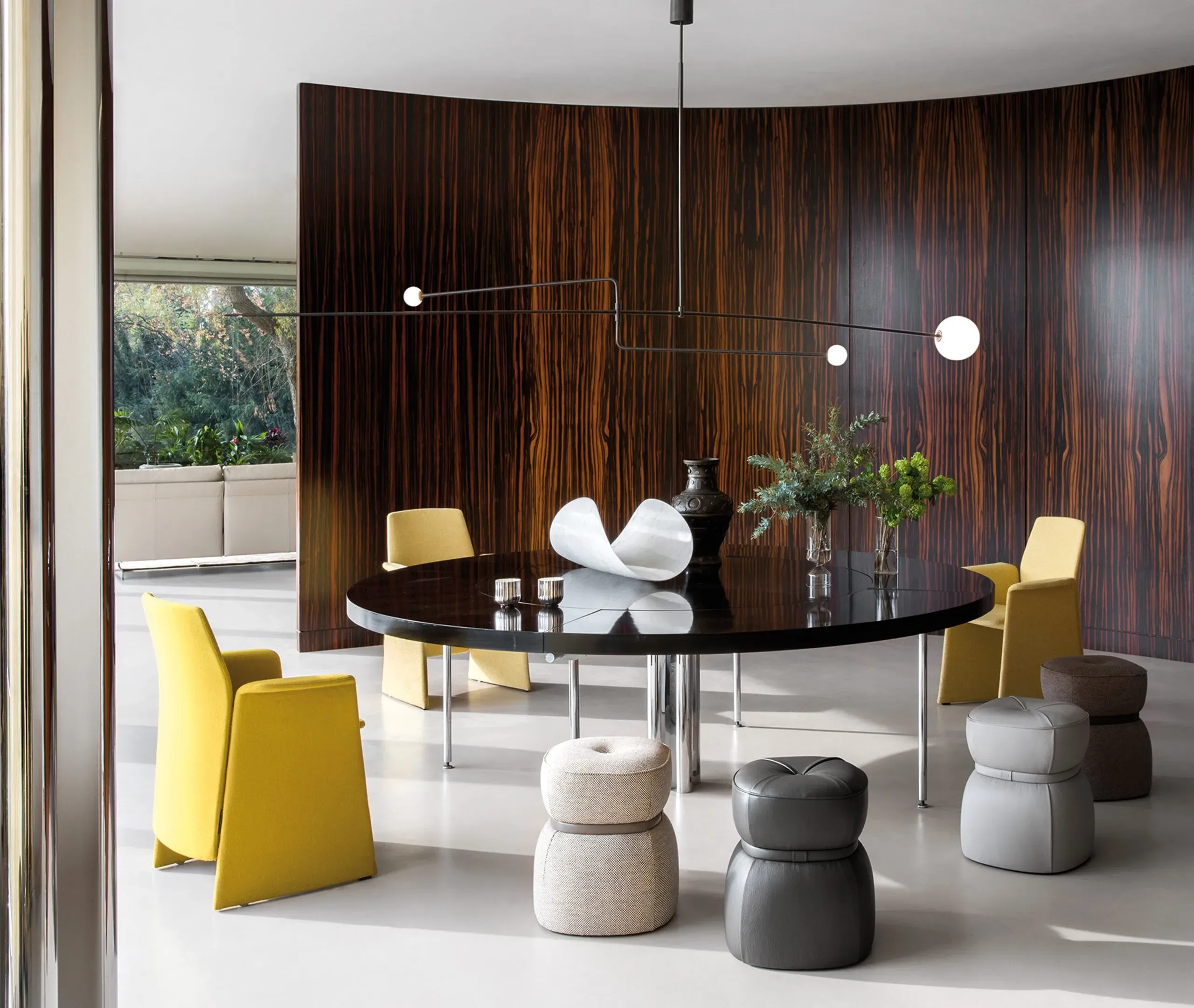 Leplì Ottoman - Green, Leather