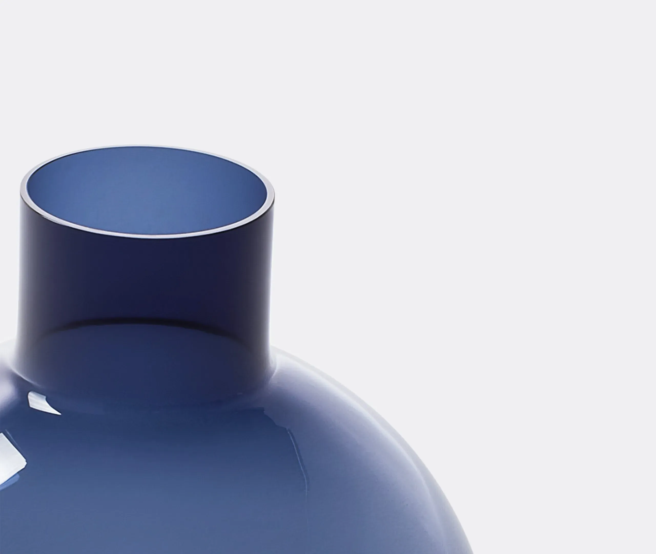 Medium Pallo Vase - Blue, Blown Glass