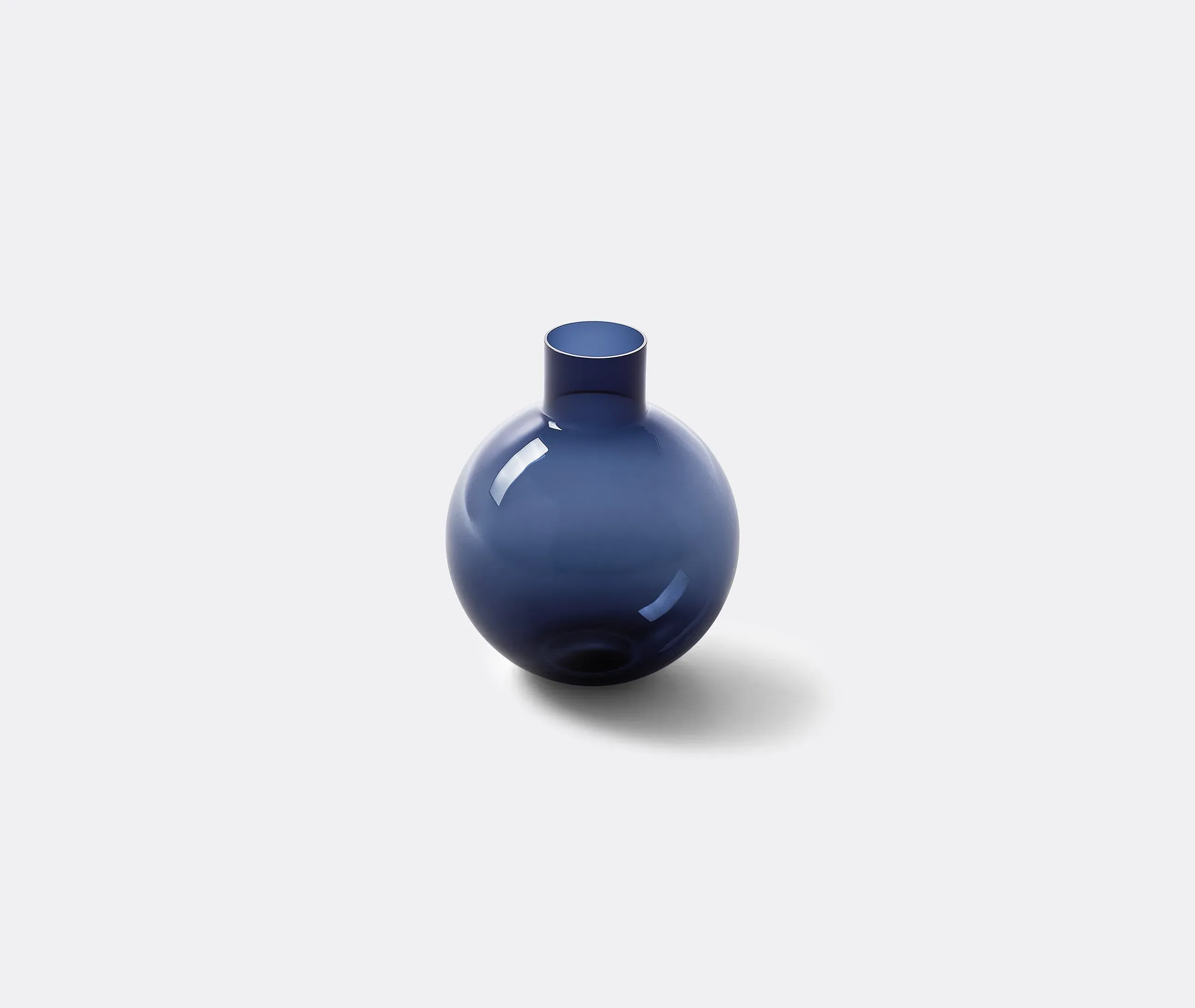 Medium Pallo Vase - Blue, Blown Glass