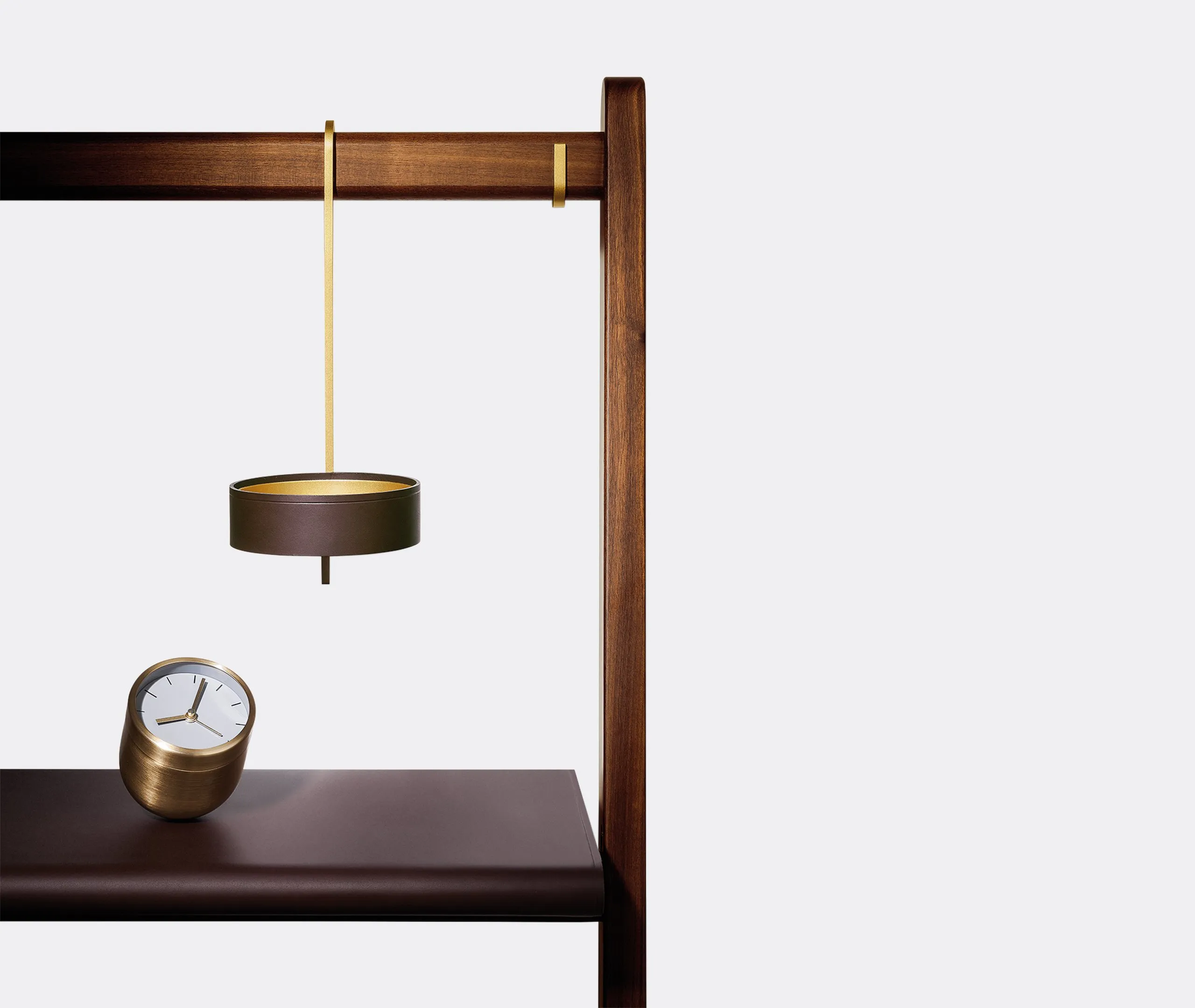 Ren Low Bookcase - Brown, Saddle Leather