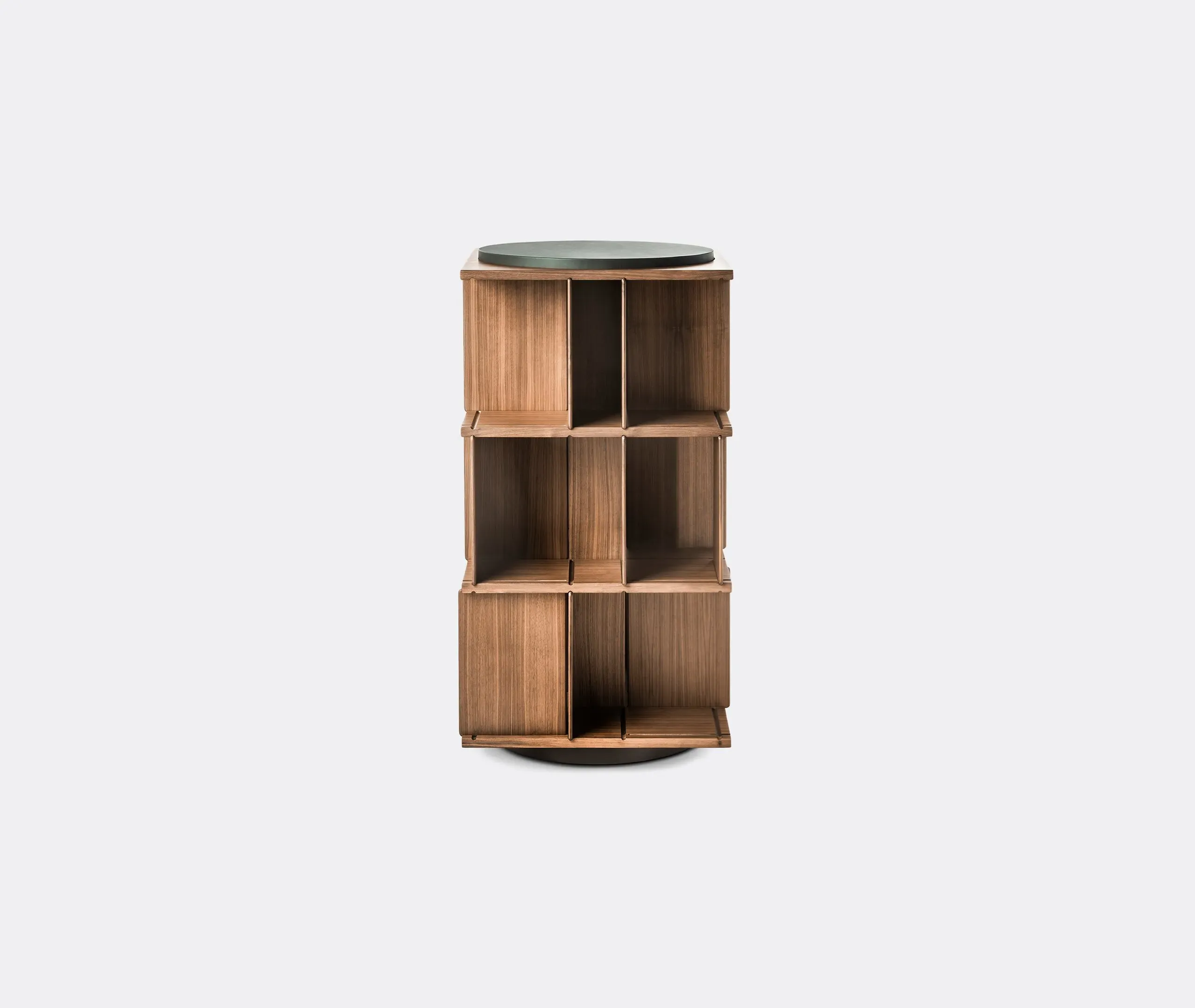 Swivel Bookcase with Storage - Walnut, Wood image
