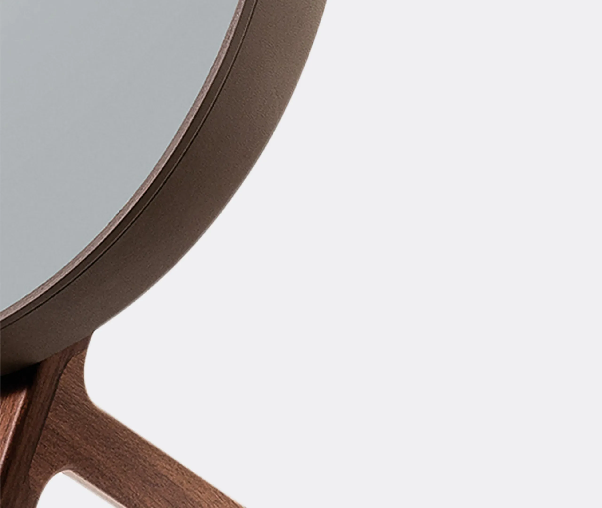 Table Mirror - Taupe, Leather