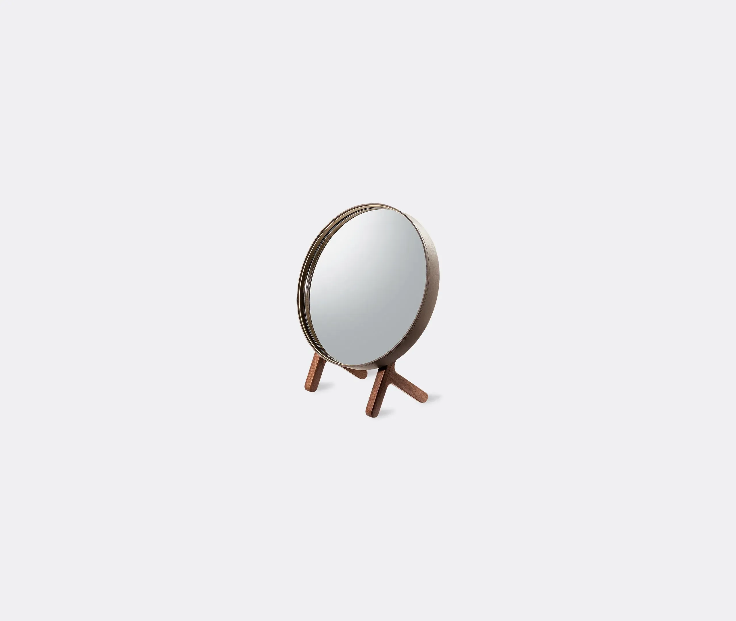 Table Mirror - Taupe, Leather image