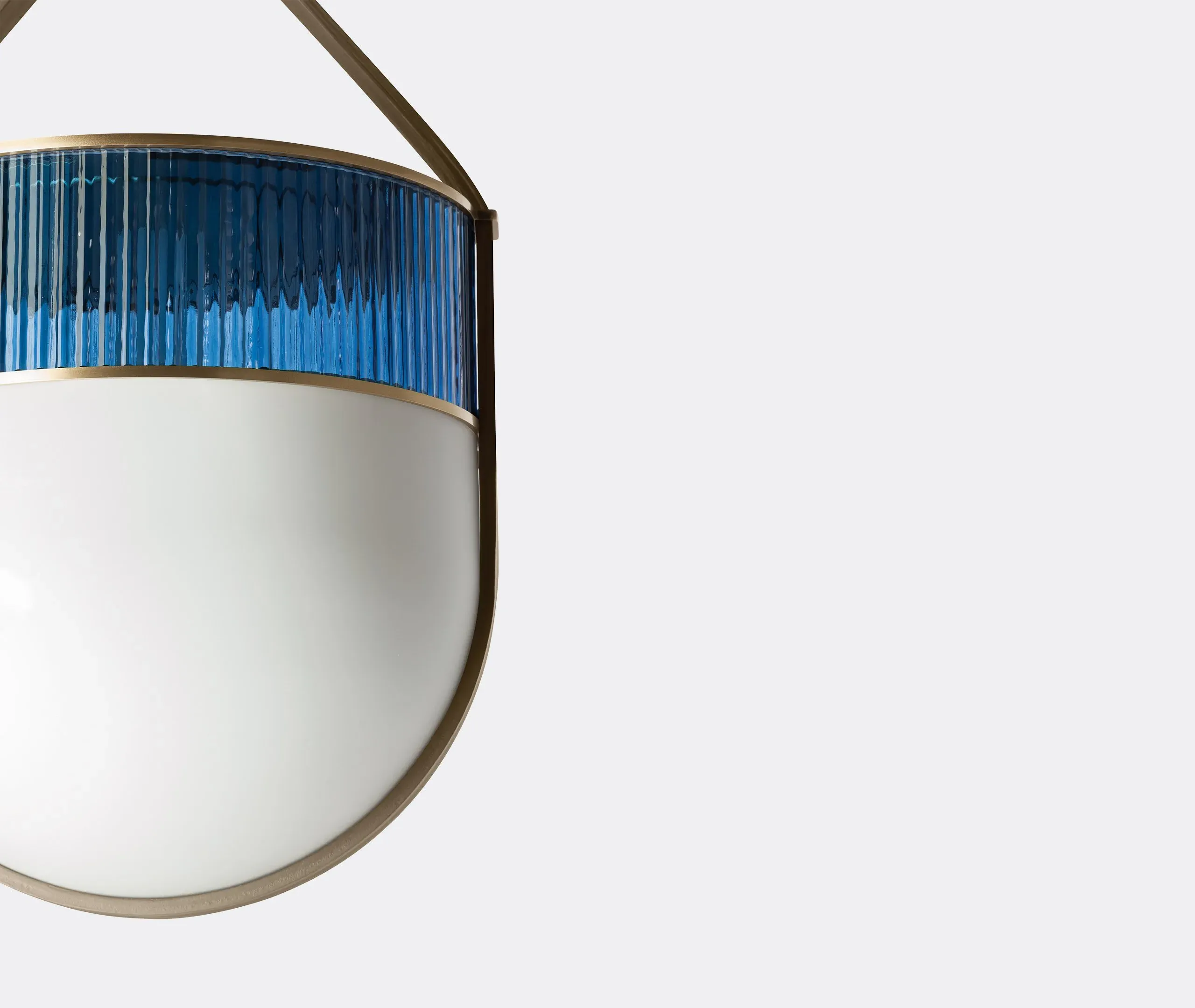 Xi Pendant Lamp - Light Blue, Blown Glass