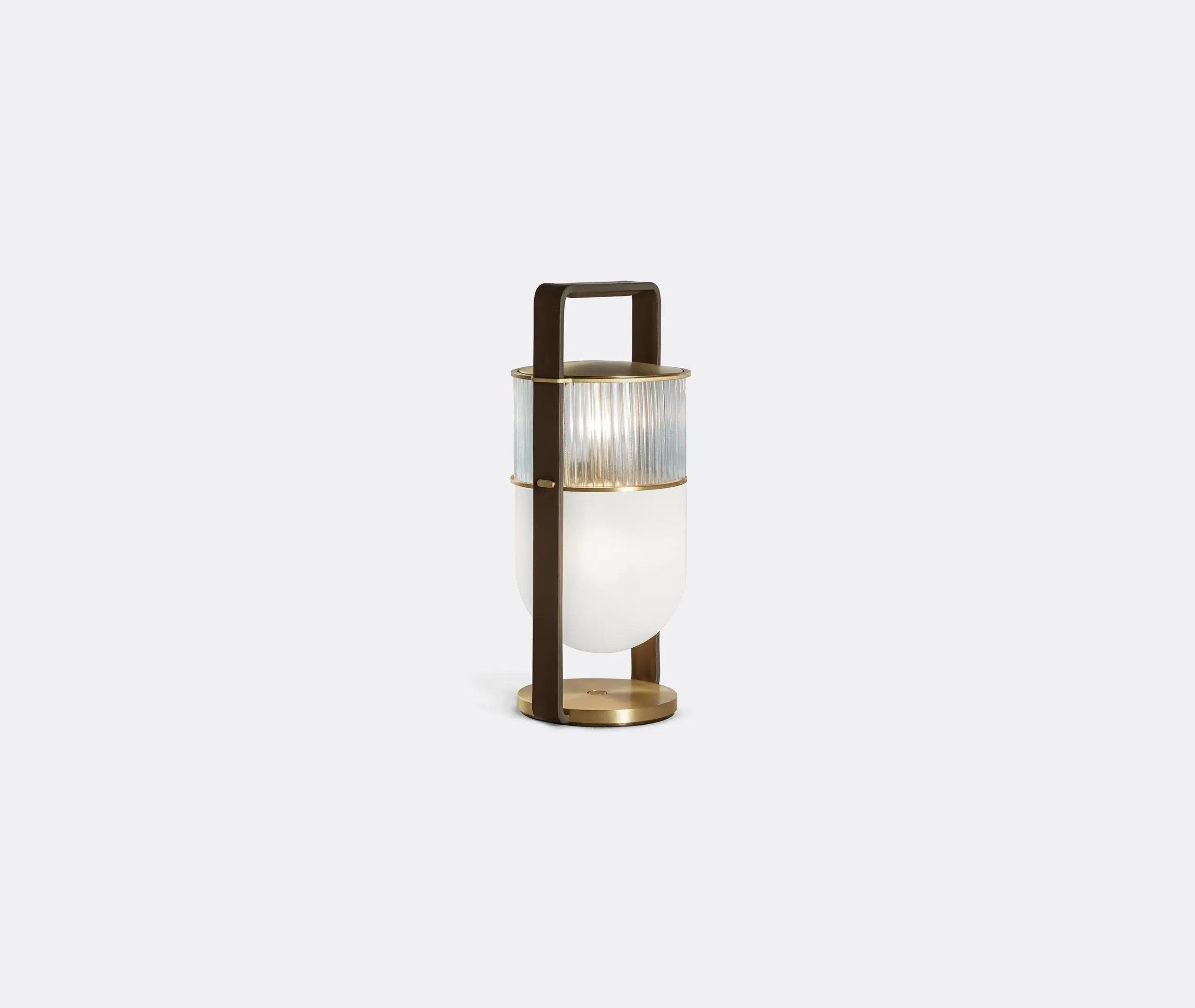 Xi Table Lamp with Dimmer - Fumé, Blown Glass